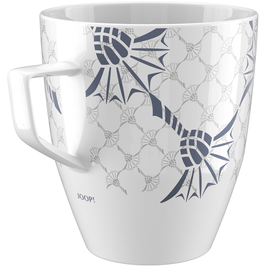 Joop! Becher »COLLECTOR'S MUG DESIGN EDITION im Dessin CORNFLOWER DOUBLE«, (1 tlg.), Sammelbecher mit Marken-Insigne, in matter/glänzender Optik, 320 ml