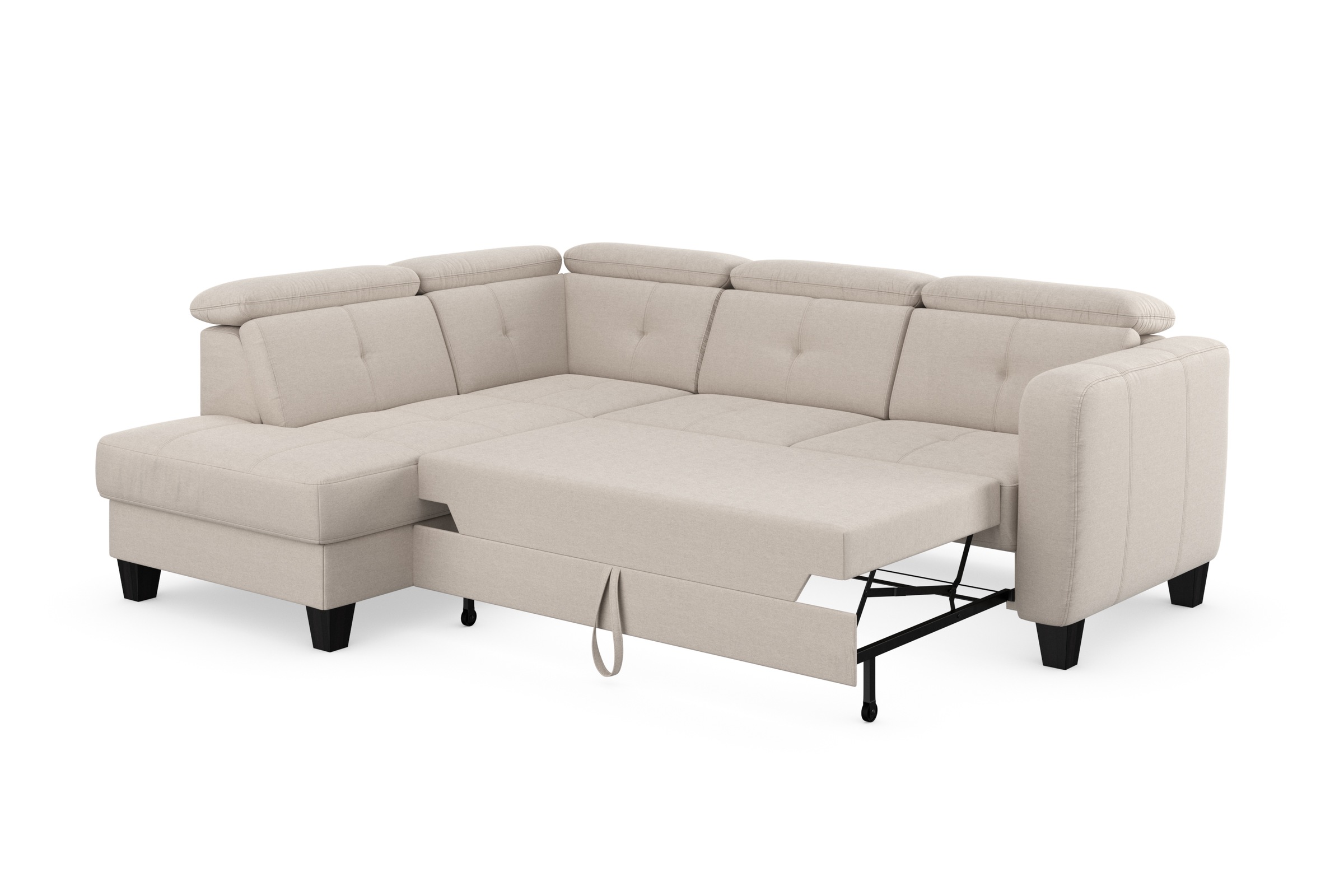 sit&more Ecksofa »Belluci L-Form«, inklusive Federkern, wahlweise mit Bettfunktion und Bettkasten