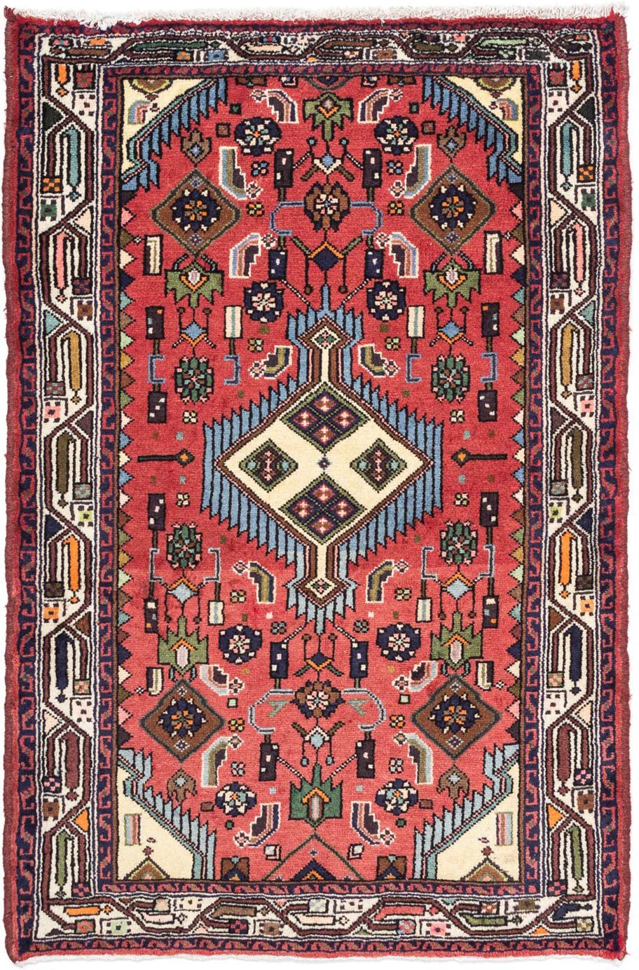 morgenland Wollteppich »Hosseinabad Medaillon Rosso 130 x 82 cm«, rechtecki günstig online kaufen