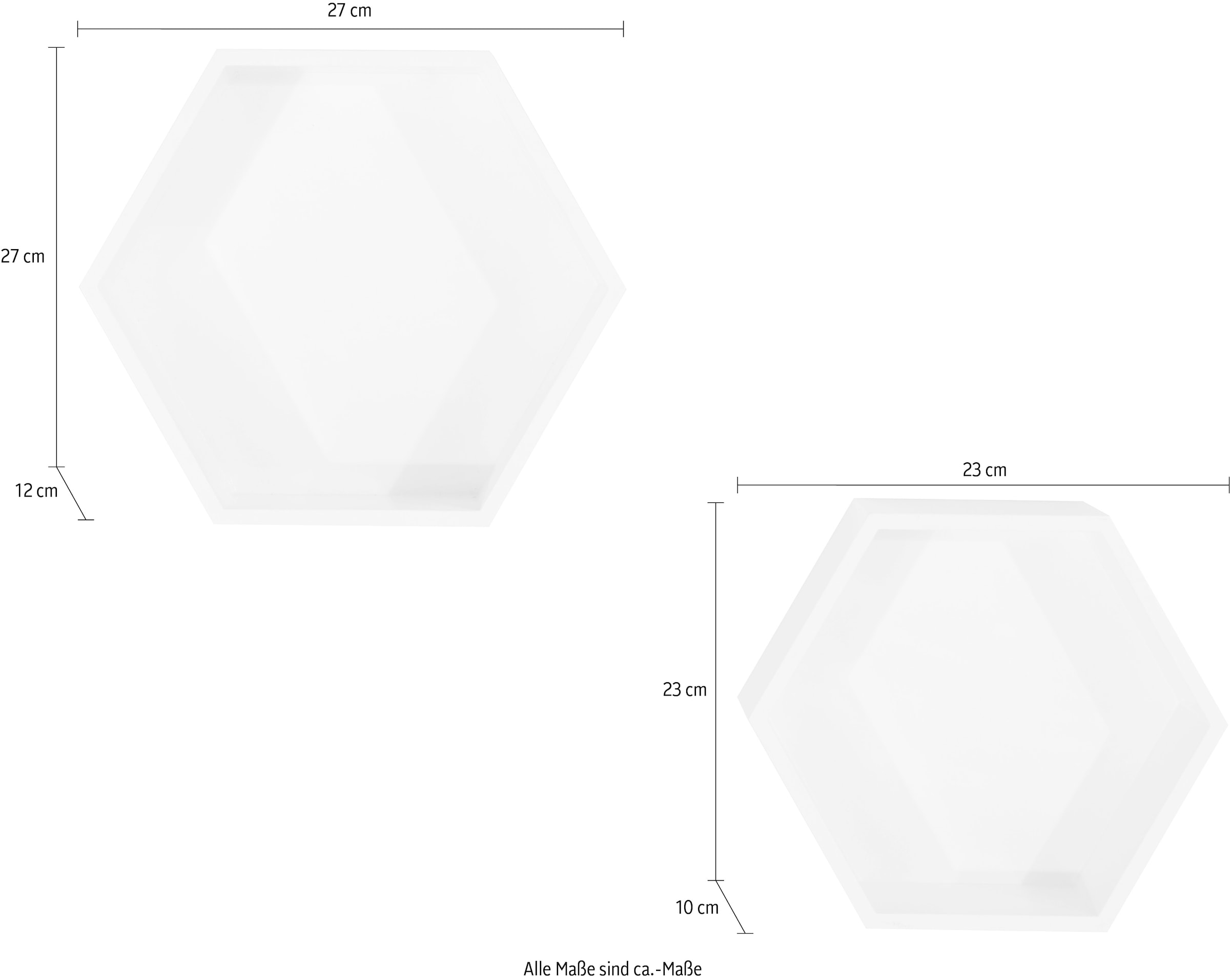 Lüttenhütt bestellen Deko-Wandregal (2er-Set) »Hexagon«, auf Rechnung