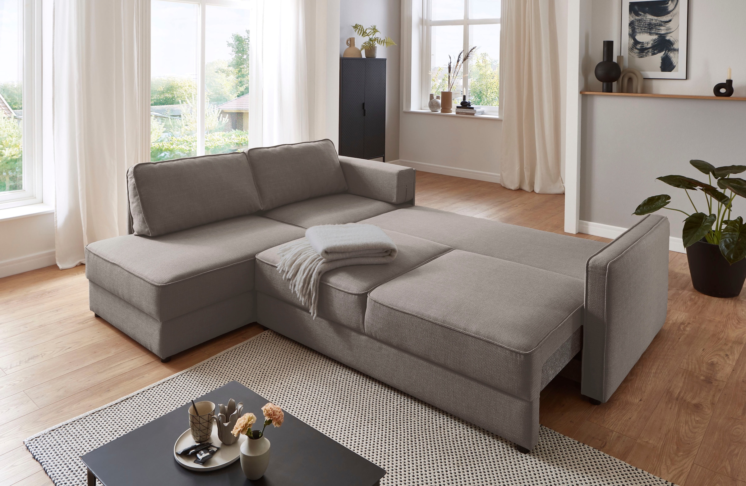 ATLANTIC home collection Schlafsofa "Chill", Ecksofa mit Bettfunktion und B günstig online kaufen