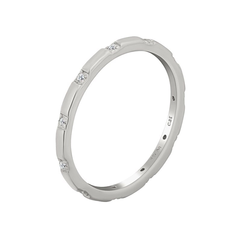 CAÏ Fingerring »925 Silber rhodiniert mit Zirkonia Stacking« weiß 052 (16,6) Ring 925 Sterling Silber rhodiniert mit Zirkonia