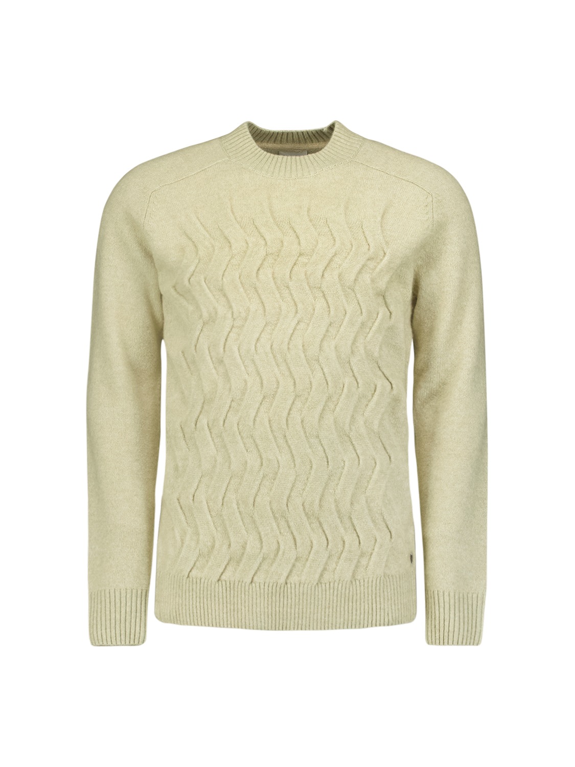 NO EXCESS Rundhalspullover »No Excess Jacquard-Pullover mit Wolle«