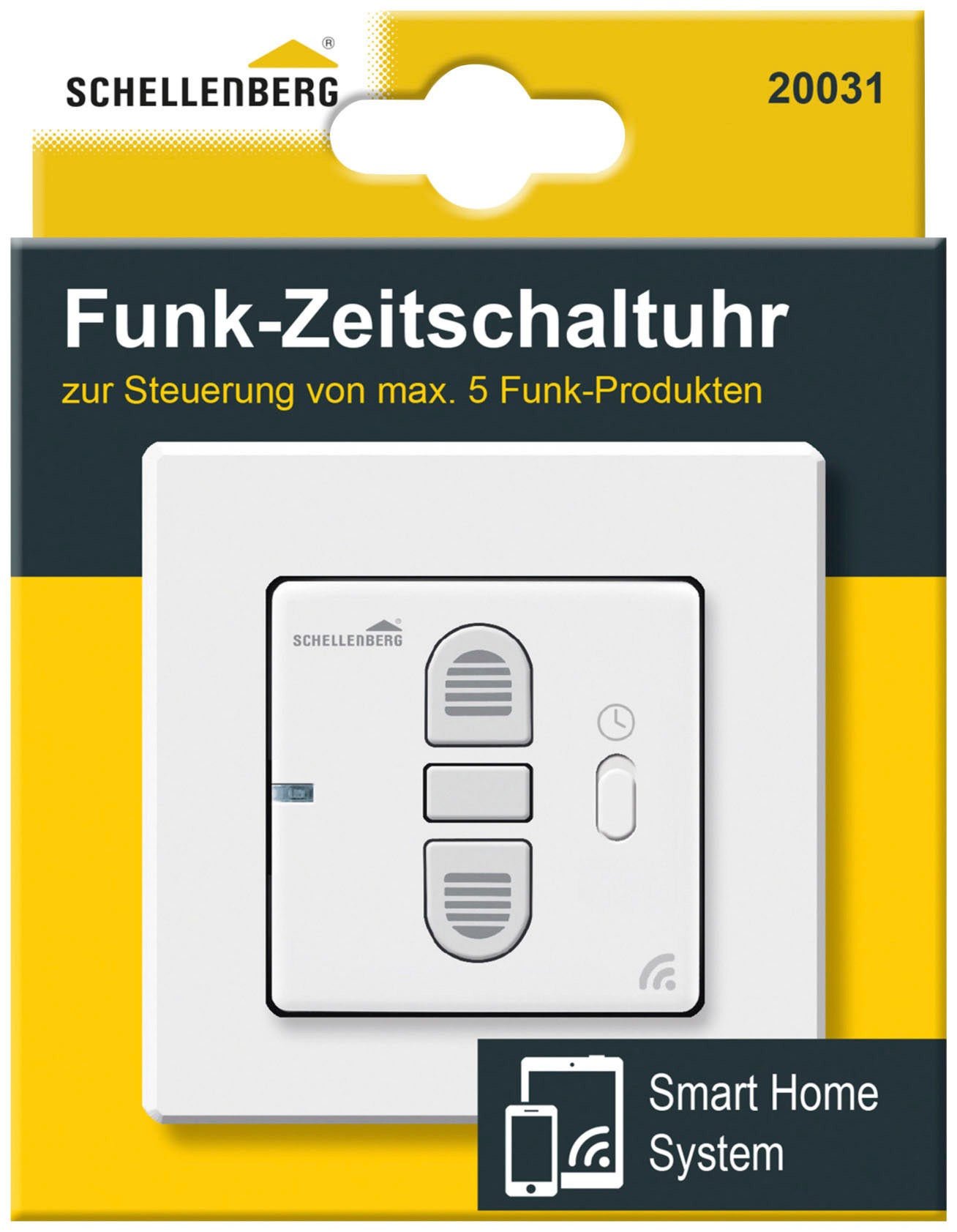 SCHELLENBERG Rollladen-Funksteuerung »Aufputz, Smart Home Funk-Zeitschaltuhr«, zur Steuerung für Rollläden, Licht, Steckdosen und Markisen