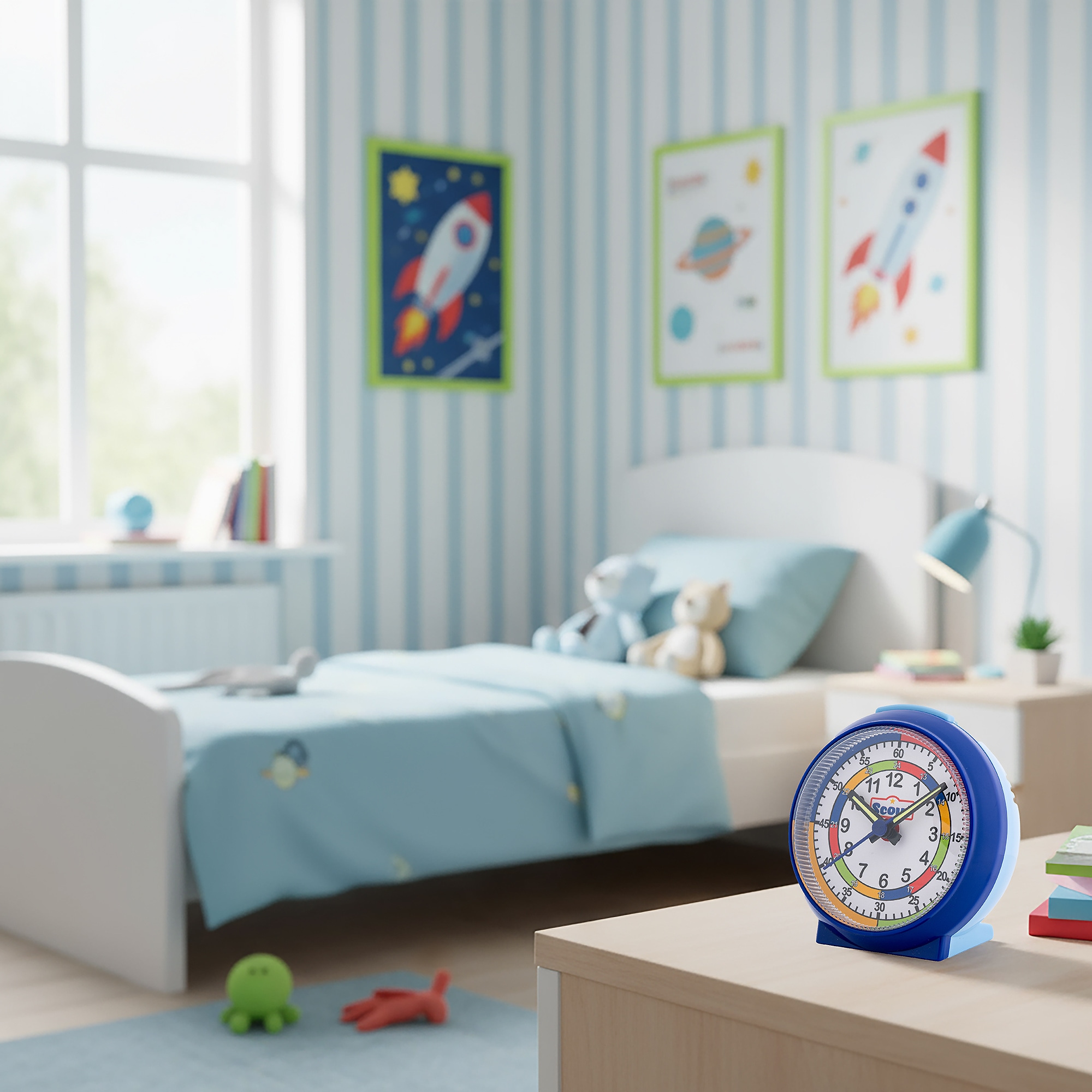 Scout Kinderwecker »LearnTheTime« Lernwecker, Geschenkidee, Mädchen, Jungen, Kinderzimmer, Schulanfang