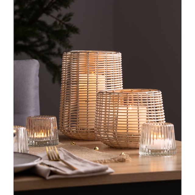 Home affaire Windlicht »Kerzenhalter Vallenay«, (1 St.), aus Naturweide und  Metall kaufen