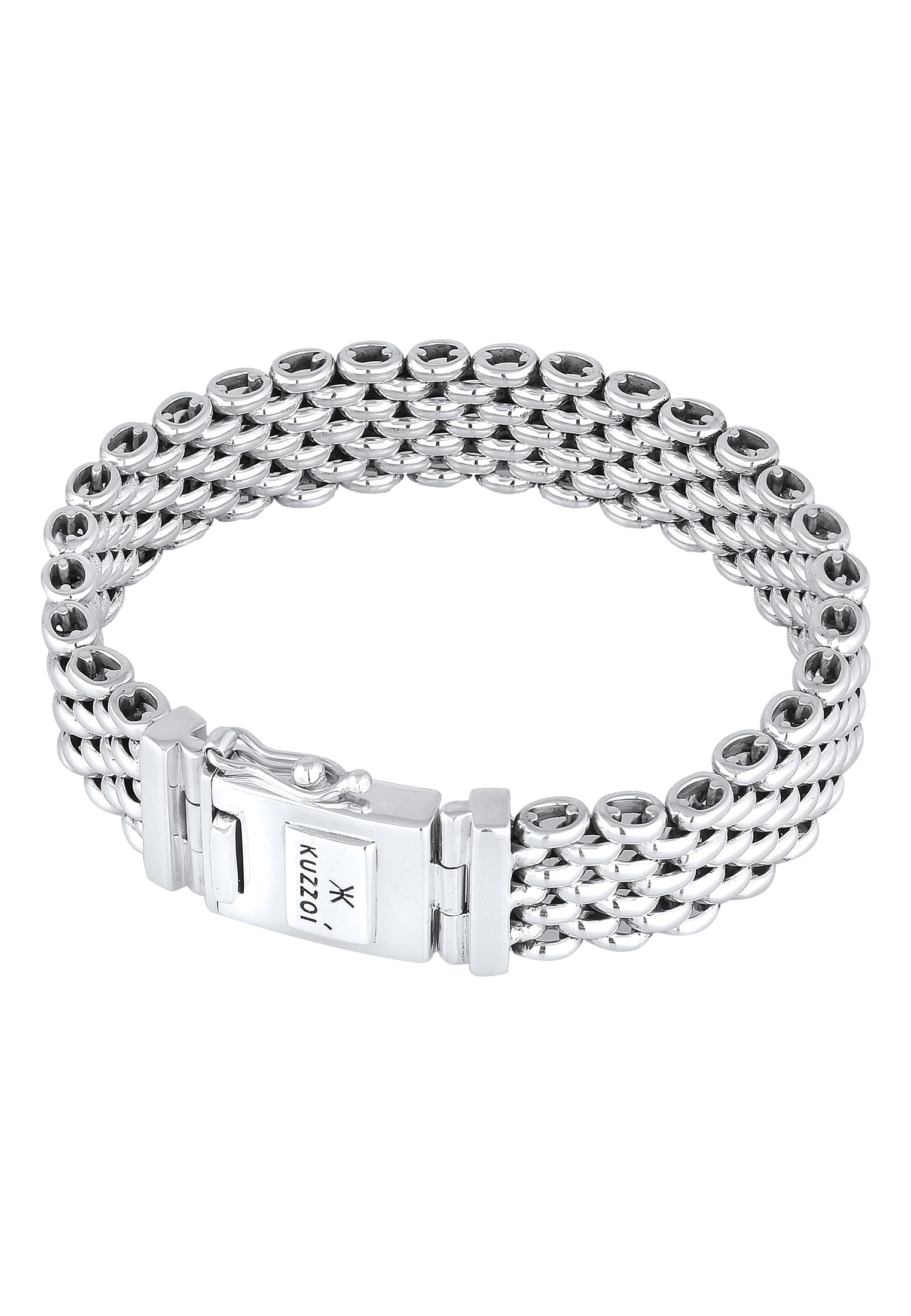 Massiv »Herren bestellen Kastenverschluss Silber« Breit Armband 925 online Kuzzoi