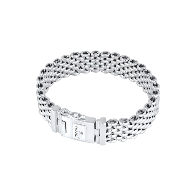 Kuzzoi Armband »Herren Breit Massiv Kastenverschluss 925 Silber« online  bestellen