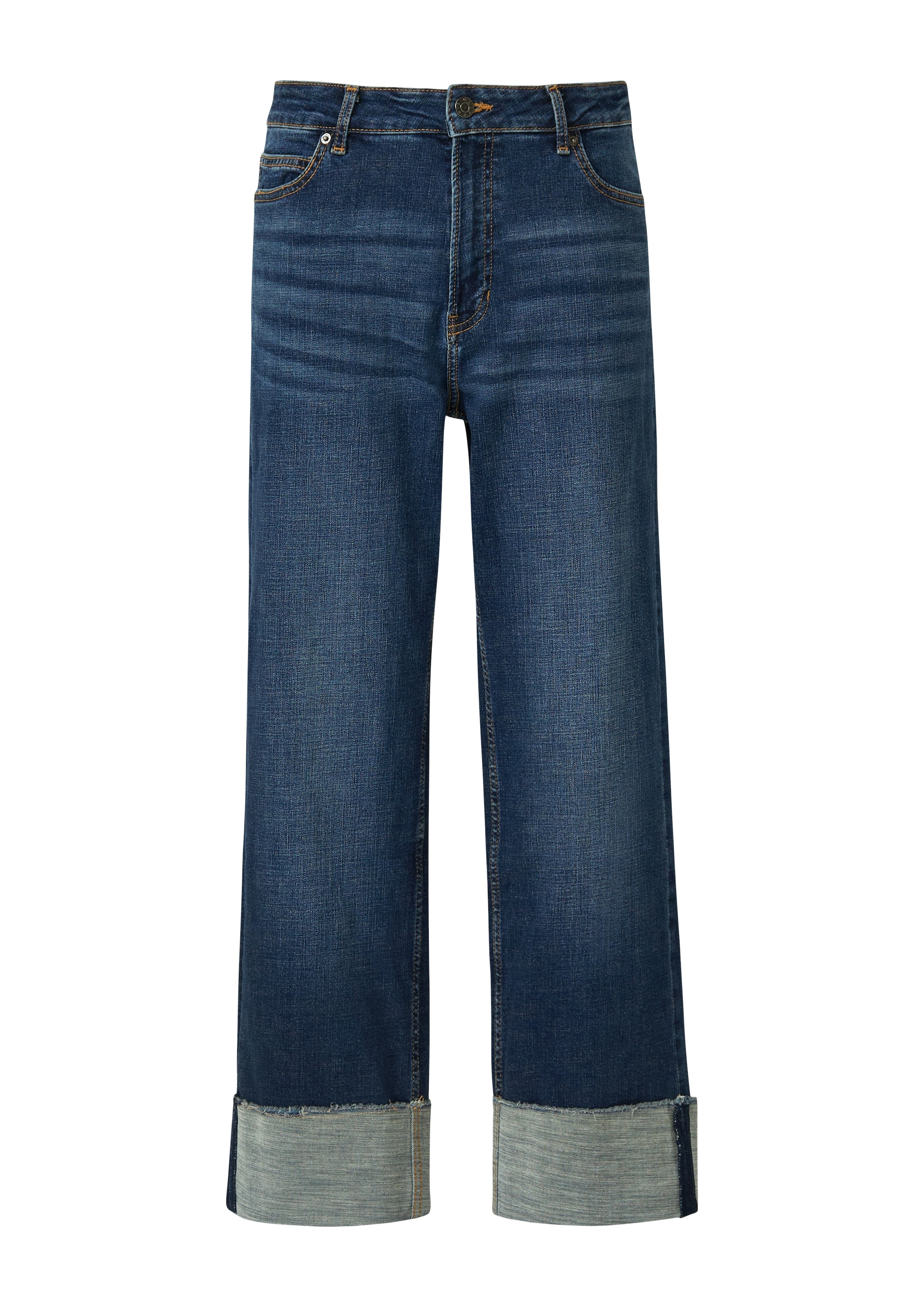 s.Oliver Boyfriend-Jeans »Beth Turn Up« mit authentischer Waschung, Relaxed Fit
