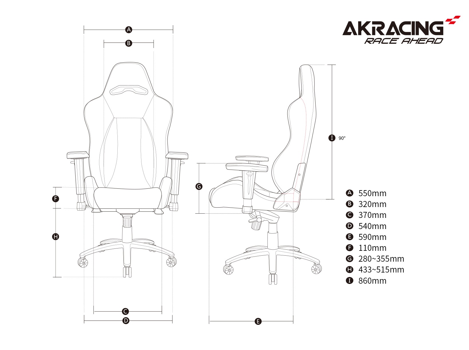 AKRacing Gaming-Stuhl »Master Premium Arctica«
