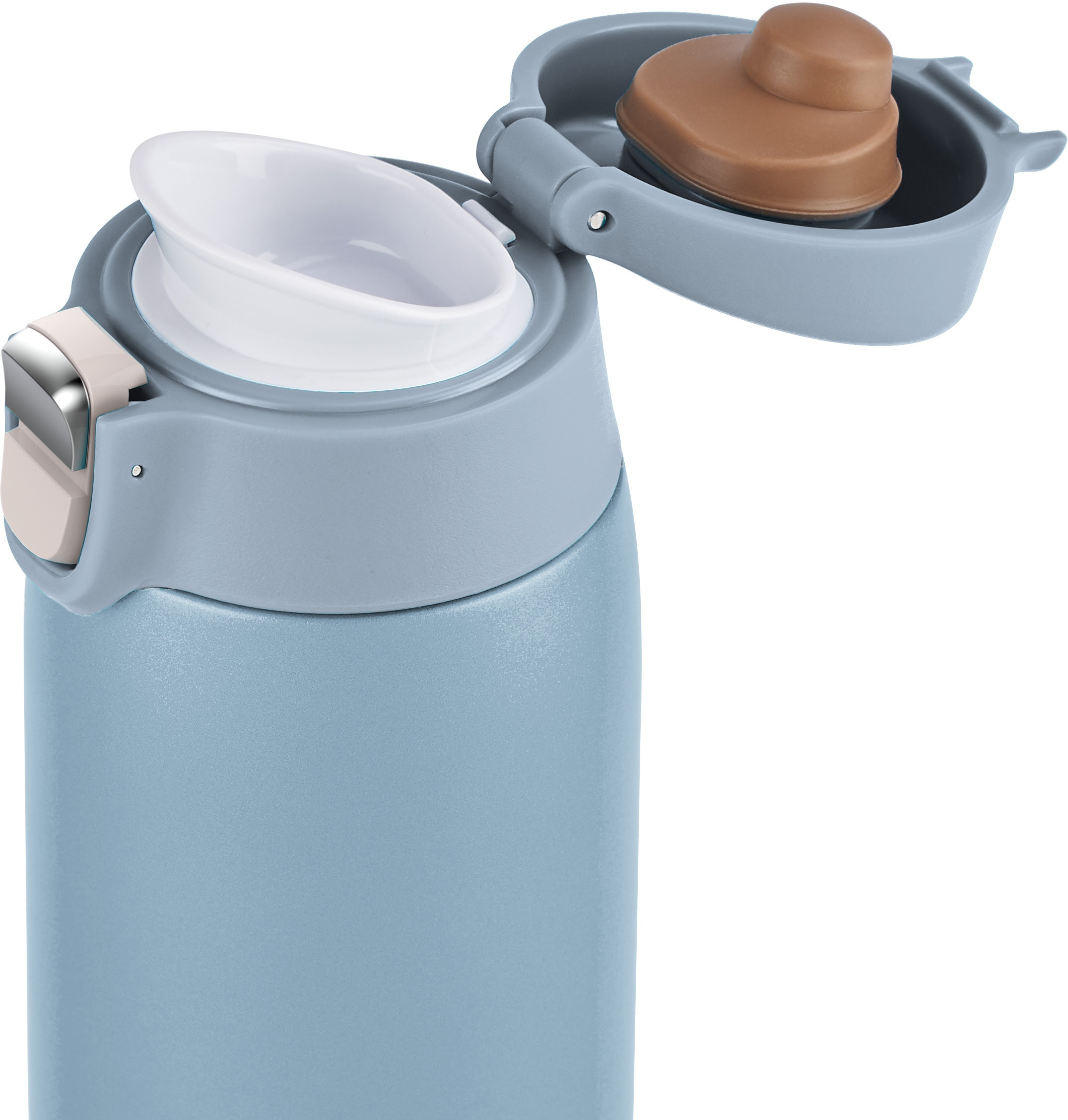 Emsa Thermobecher »Travel Mug Light«, 0,4L, leicht, Edelstahl, Klappverschluss, 100% dicht, 8h heiß/16h kalt