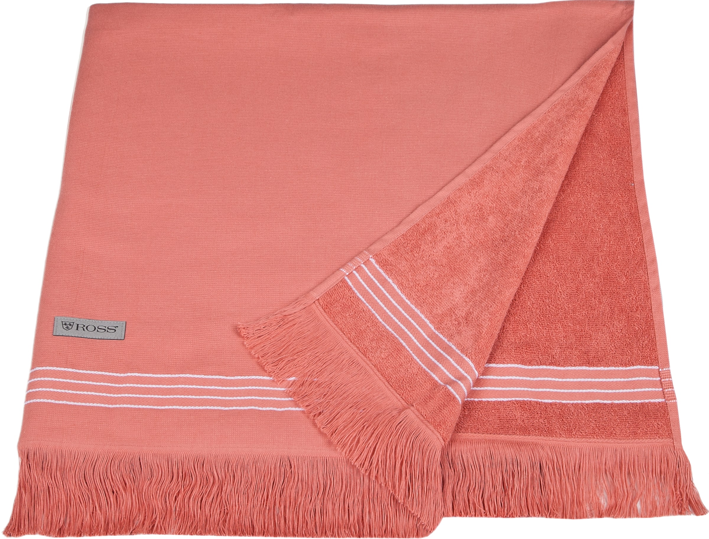 ROSS Hamamtuch »Hamam«, (Packung, 1 St., 1 Hamamtuch), idealer Begleiter für Strand, Sauna oder Wellnessbereich