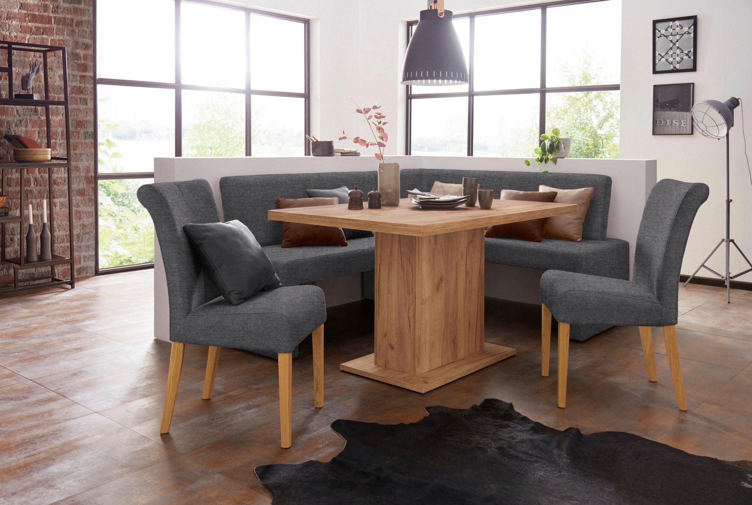 Home affaire 4-Fußstuhl »Barcelona« (Set) 2 Stk.Stuhlbeine aus Massivholz, günstig online kaufen