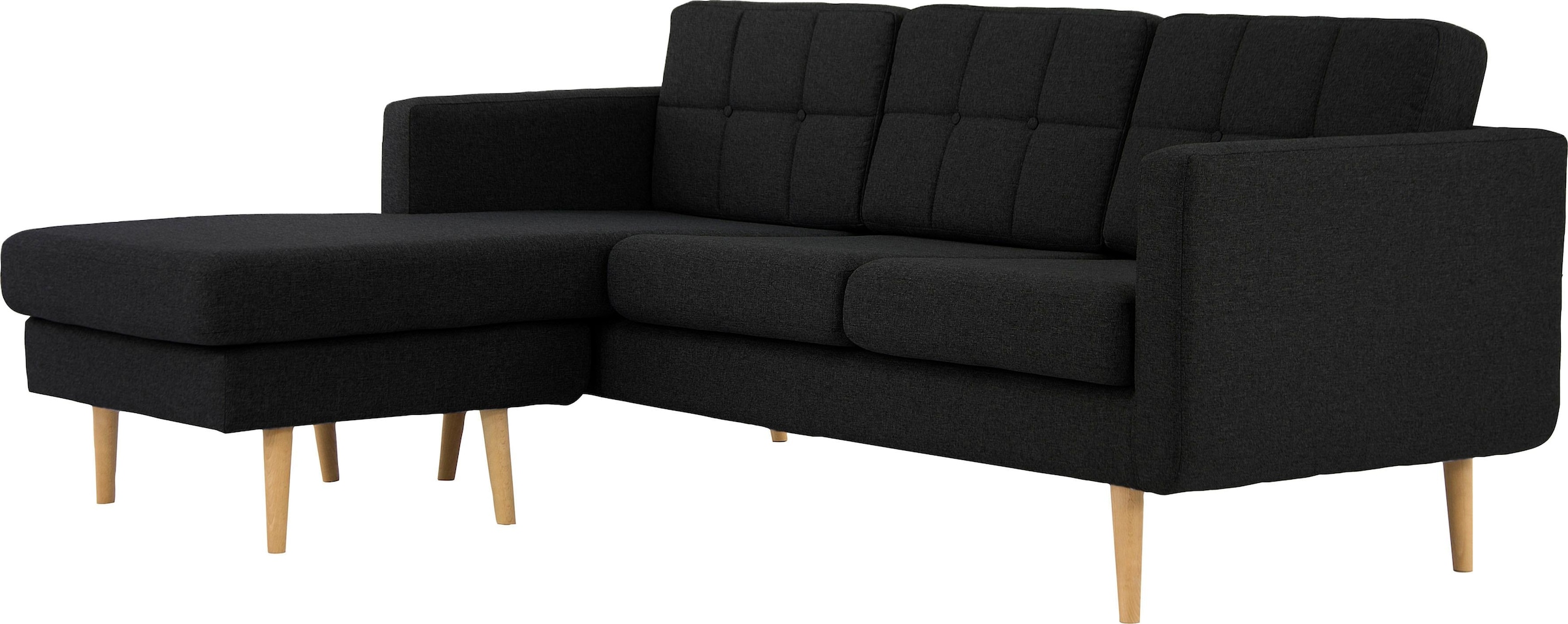 Home affaire Ecksofa »Brest L-Form«, mit Knopfheftung und Steppung im Rücken, geradliniges Design