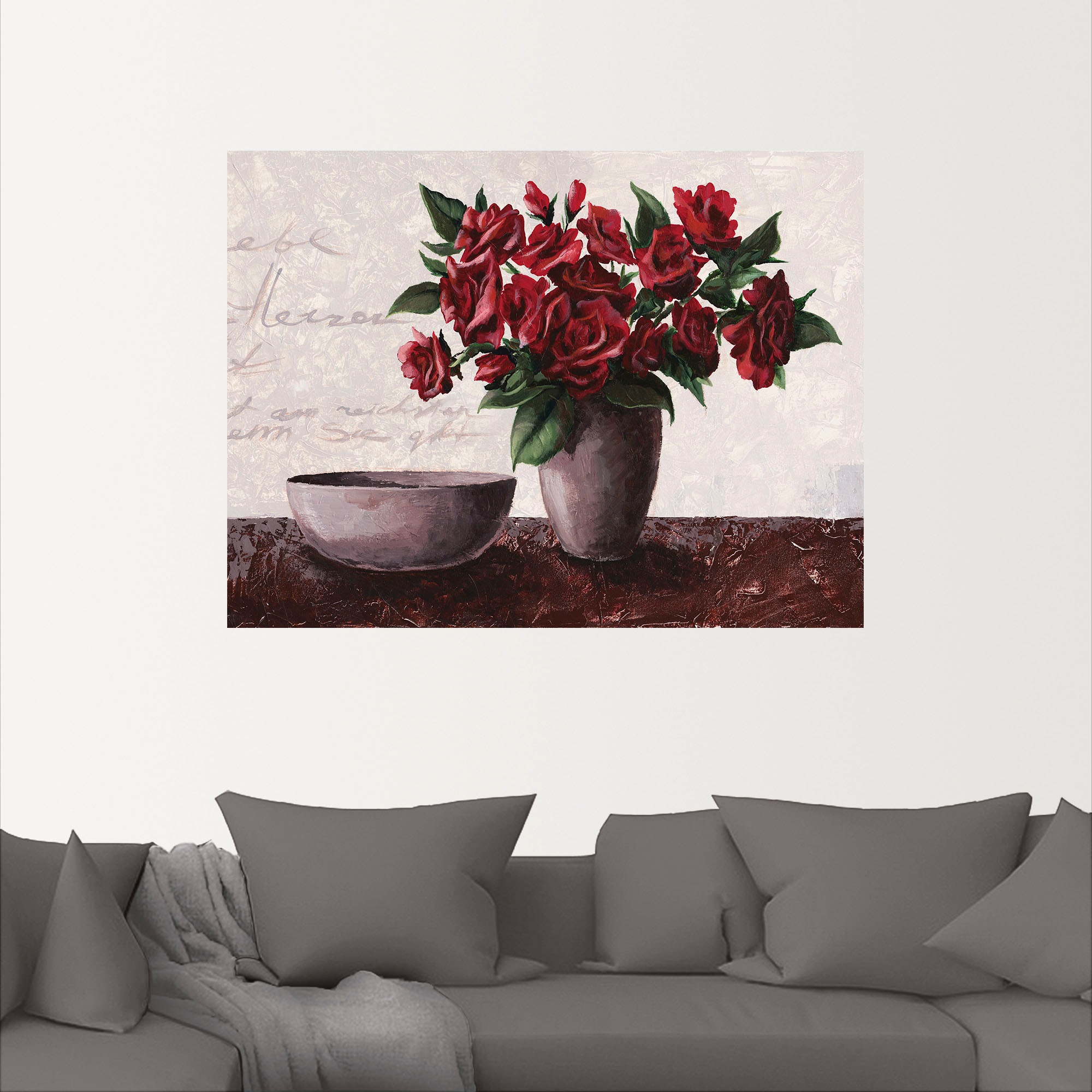 Artland Wandbild »Rosen«, Vasen & Töpfe, (1 St.), als Alubild, Leinwandbild, Wandaufkleber oder Poster in versch. Größen