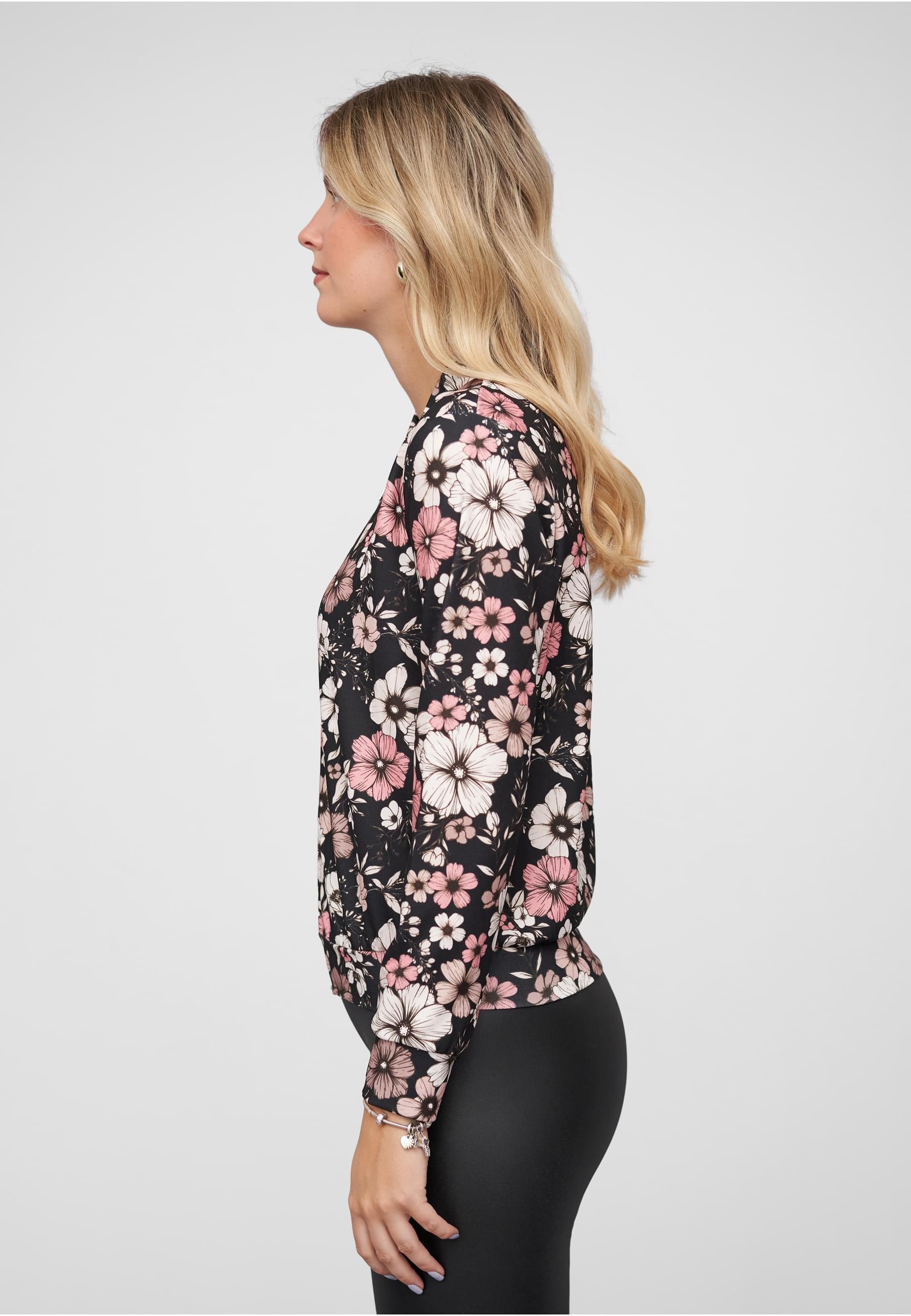 CLOUD 5IVE Klassische Bluse »CLOUD 5IVE Blouson with All-Over Flower Print«