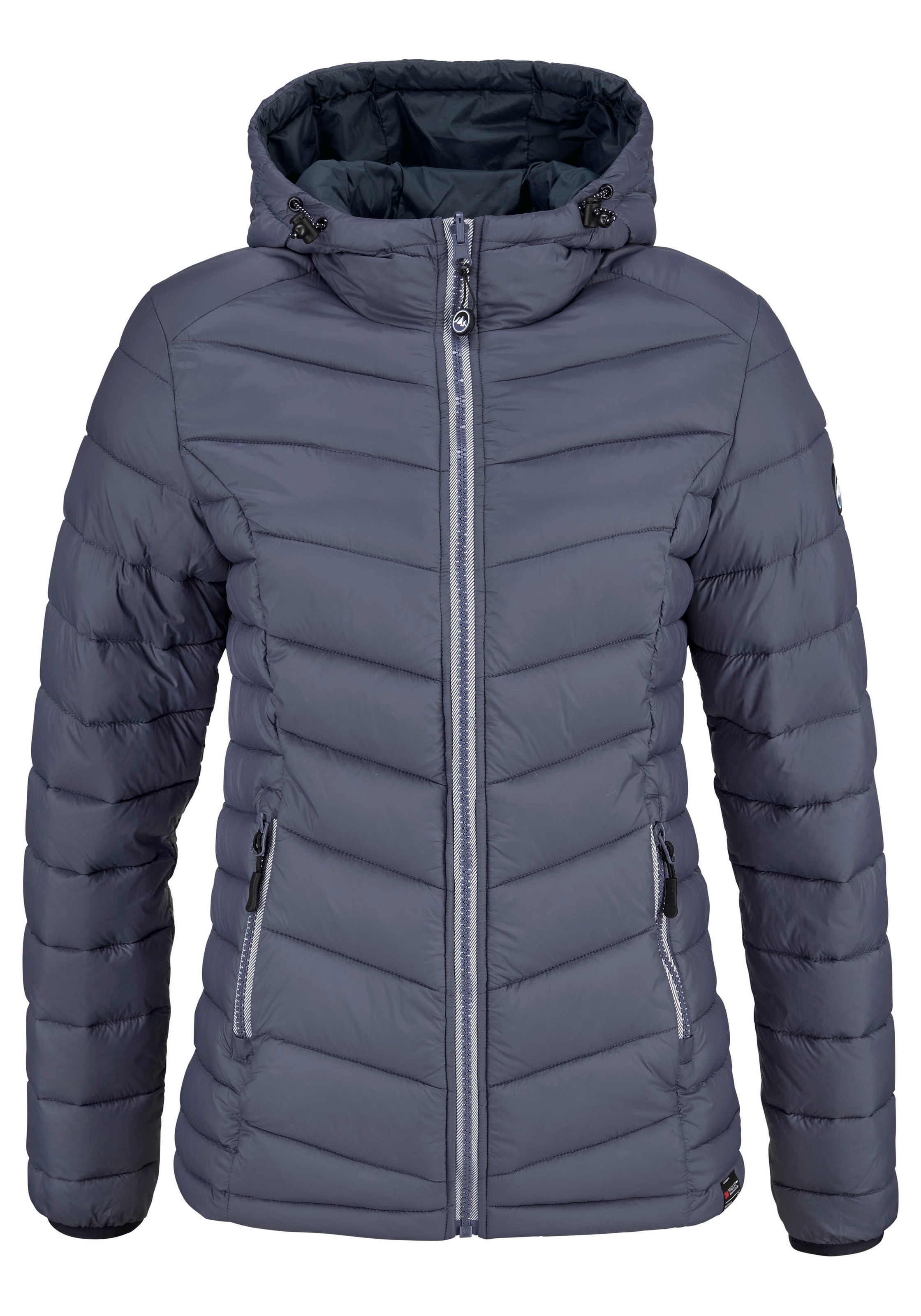 Polarino Steppjacke mit Kapuze Übergangsjacke für kühle Tage,  aus leichtem Webmaterial