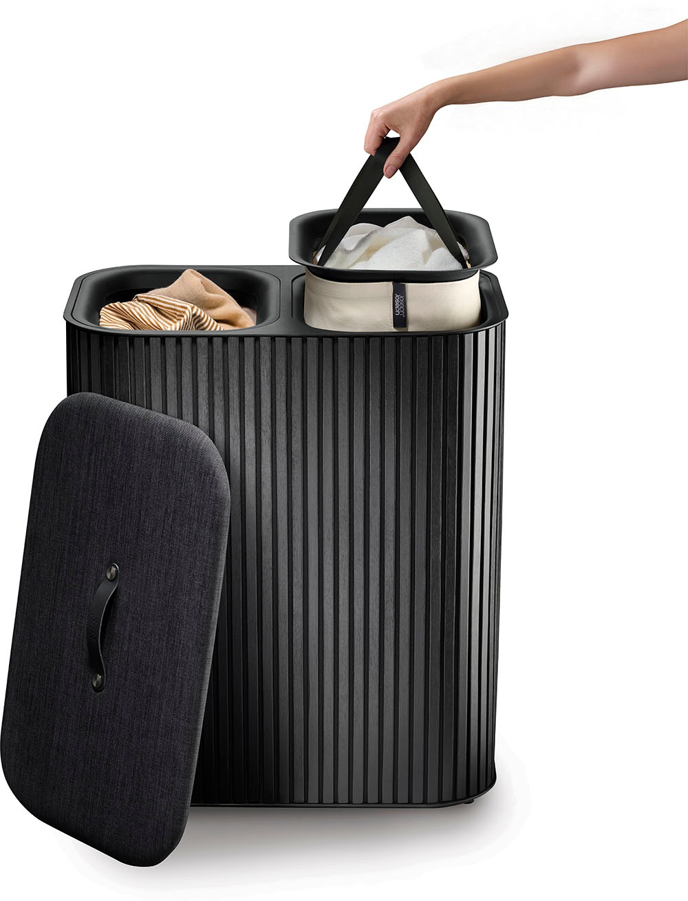 Joseph Joseph Wäschesortierer »Tota Twin Luxe 90-Liter-Wäschekorb« leicht vorsortier- und entleerbar