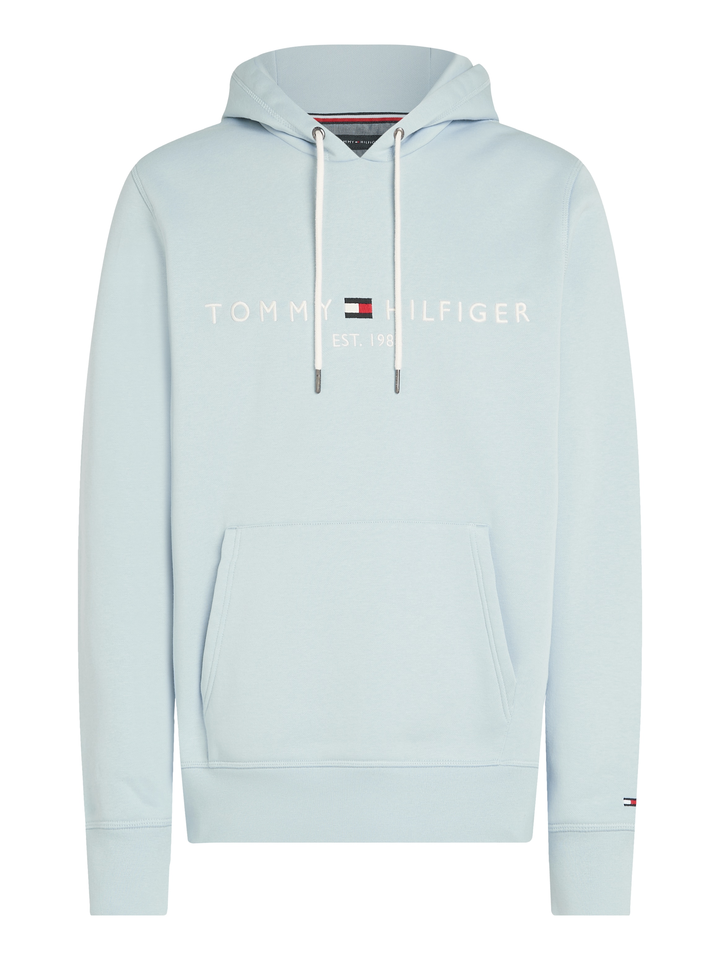 Tommy Hilfiger Kapuzensweatshirt »TOMMY LOGO HOODY mit Kapuze und Kängurutasche«, unifarben, casual, regular fit, Baumwollmix, Kapuze