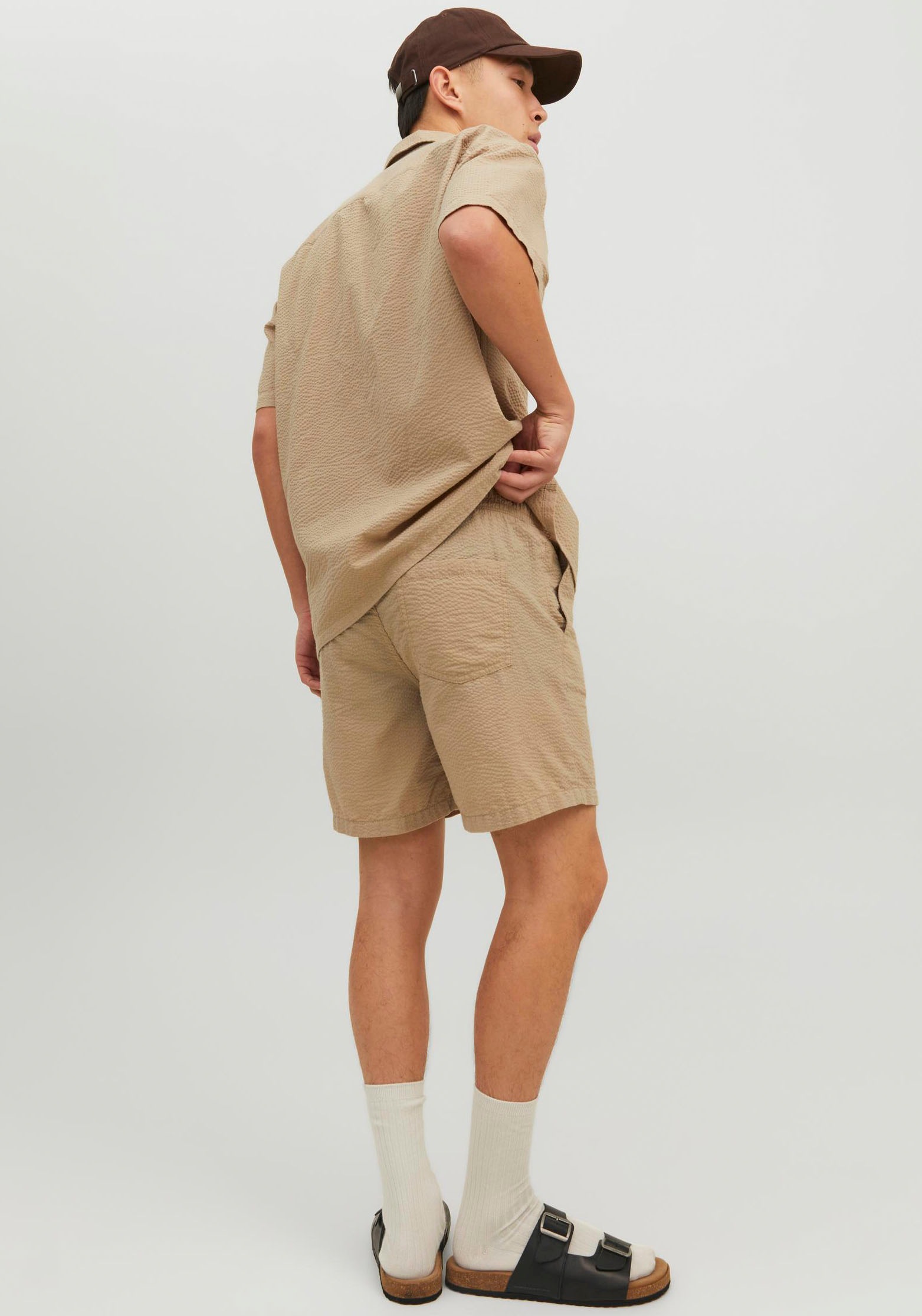2. Bild von Jack & Jones Sweatshorts »JPSTJEFF JJJOGGER SEERSUCKER DEK SN«