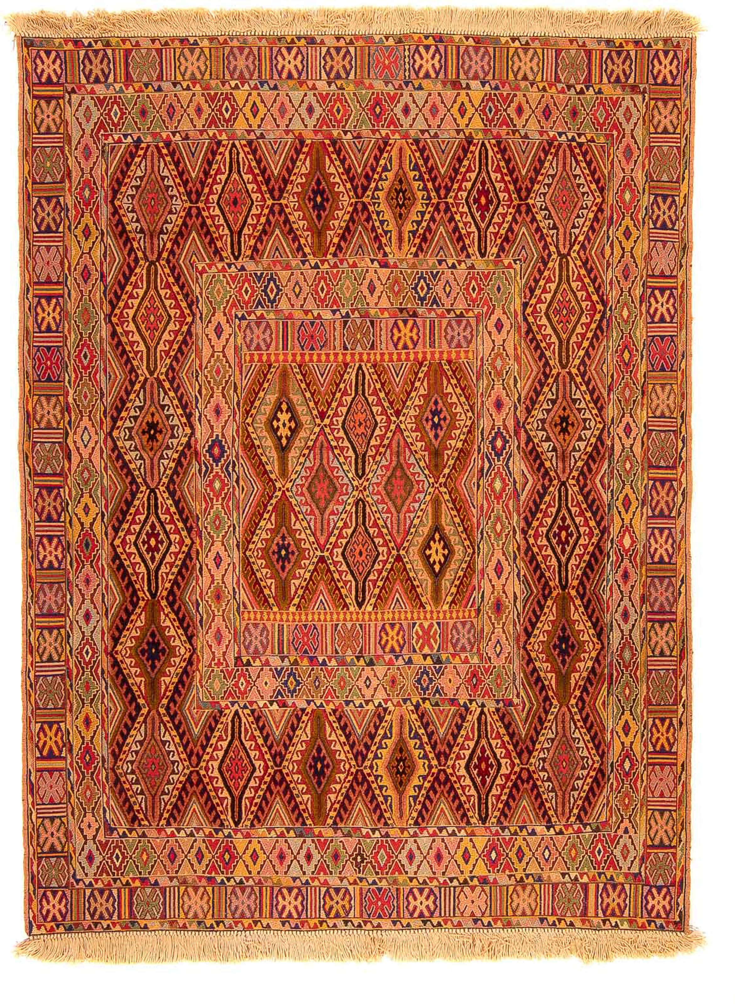 morgenland Wollteppich »Kelim - Oriental - 168 x 132 cm - mehrfarbig«, rech günstig online kaufen