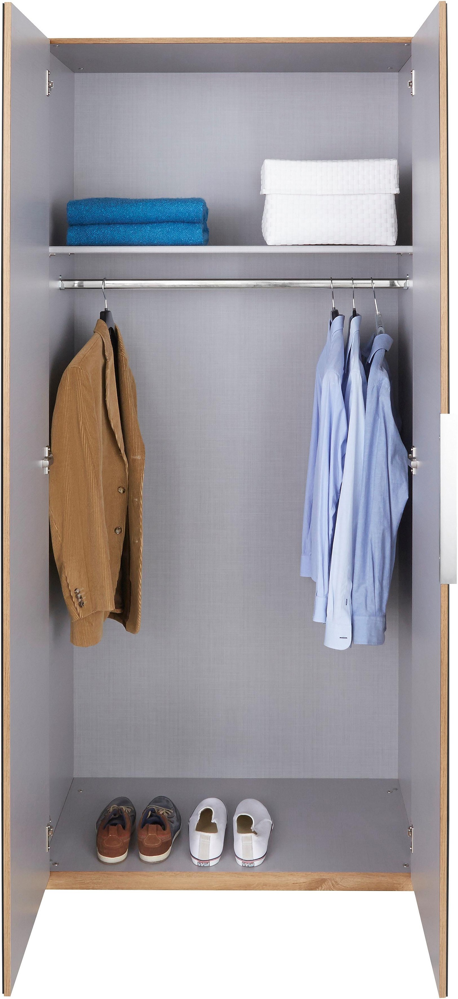 Wimex Kleiderschrank »Level by fresh to go«, Türen vollflächig mit farbigem Glas