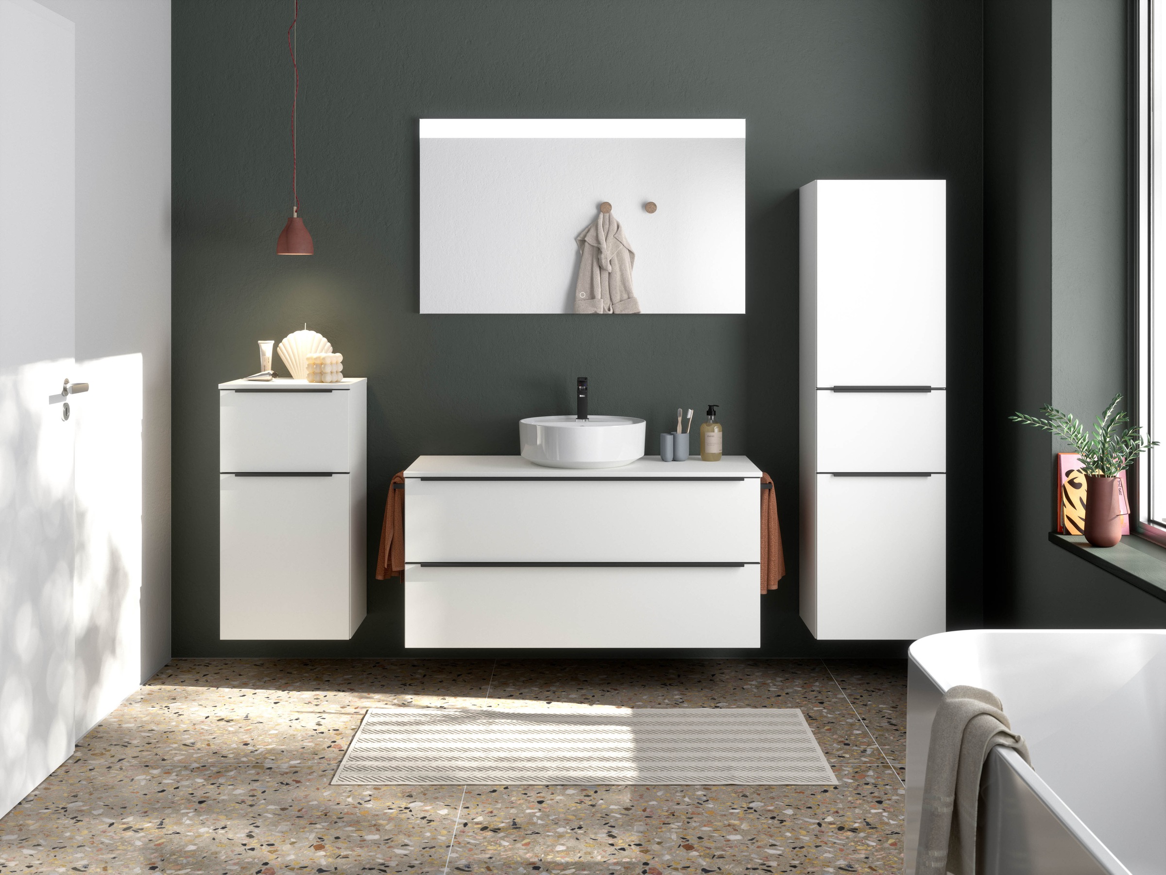 nobilia® Badmöbel-Set »Alvene« vormontiert, mit Soft-Close, 4 Stk. tlg. günstig online kaufen