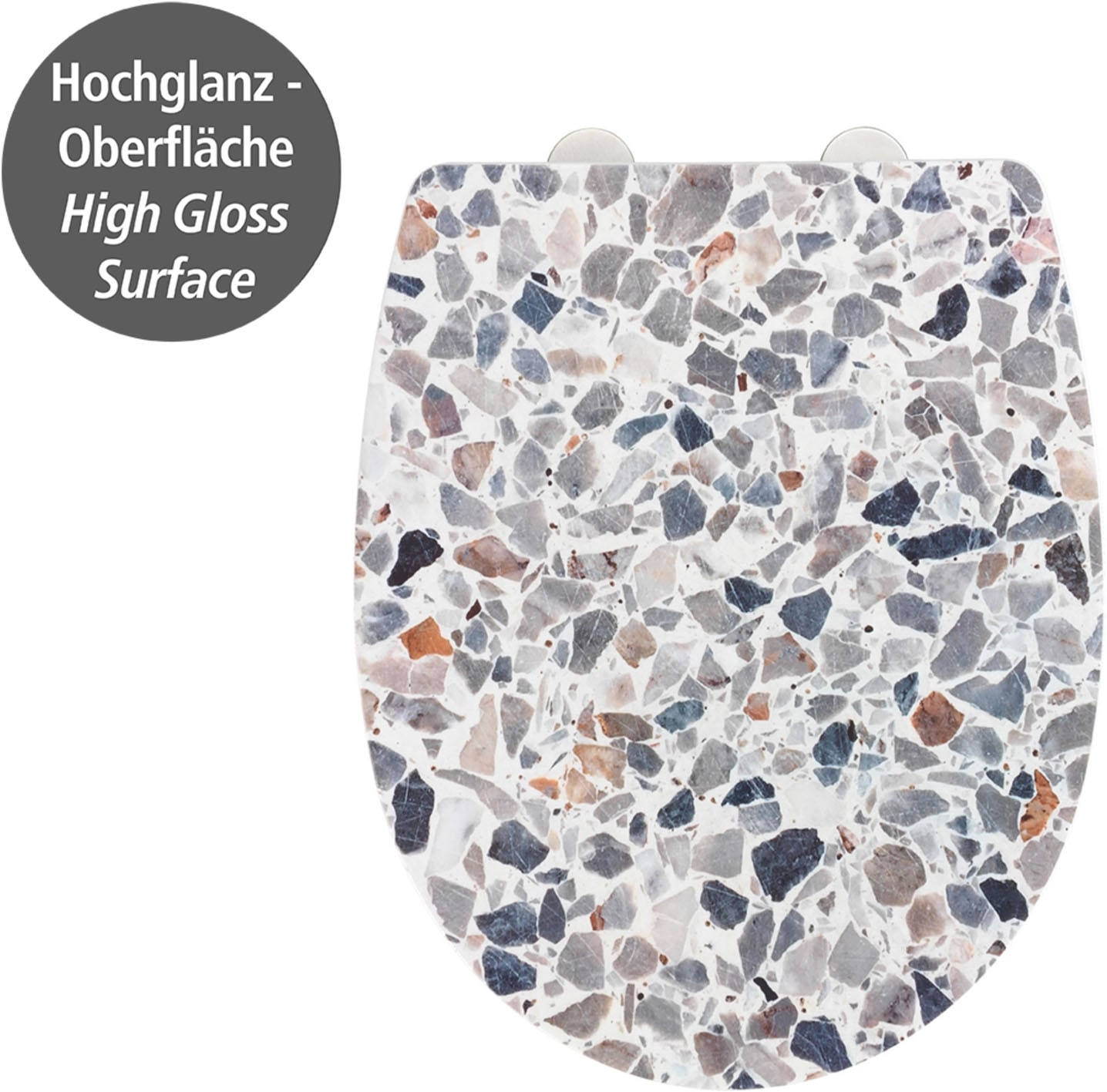 WENKO WC-Sitz »Terrazzo High Gloss« 1 Stk. tlg. Thermoplast