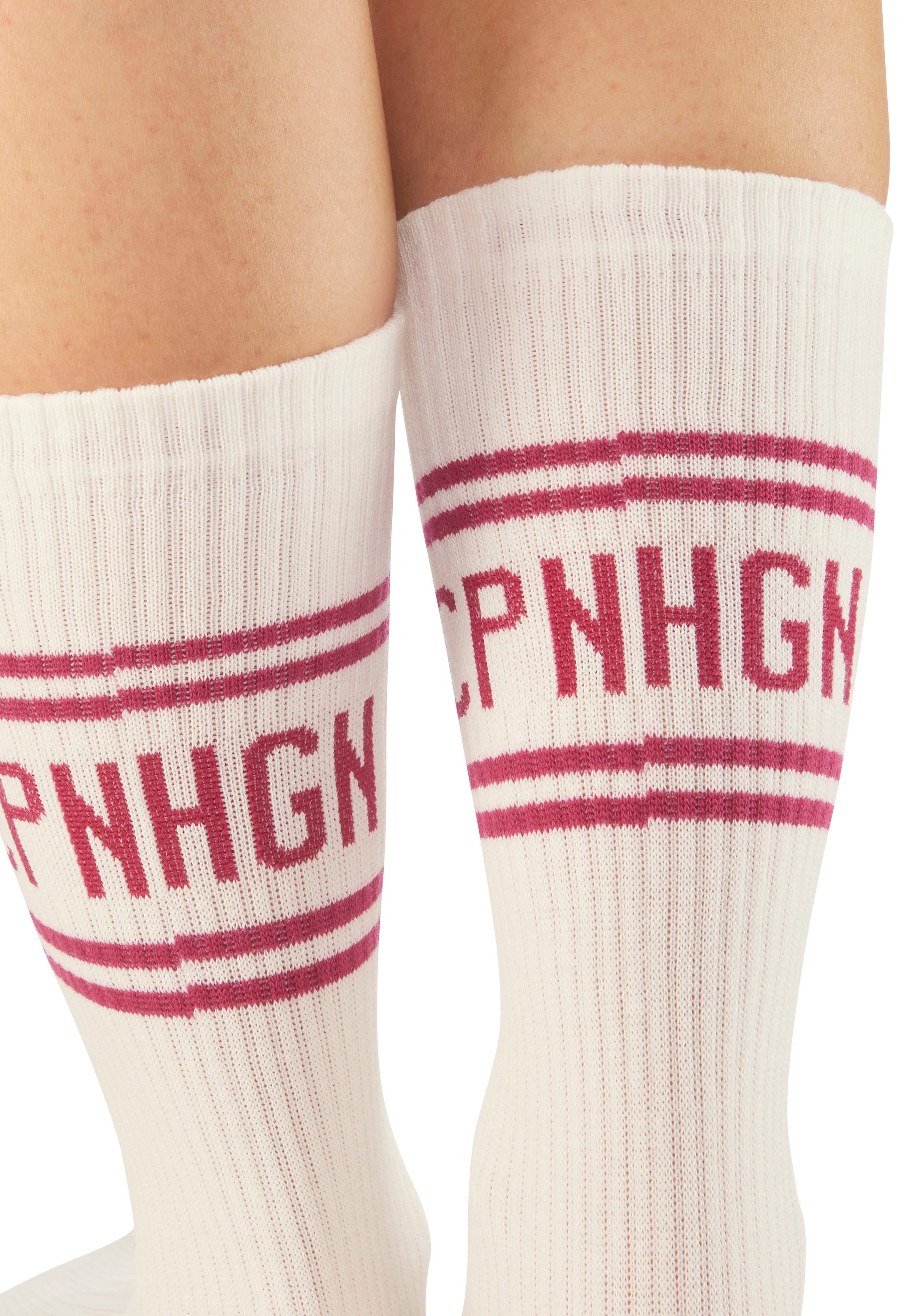 Copenhagen Studios Langsocken Packung, 2 Paar tlg. mit Pikeé-Struktur unter der Sohle