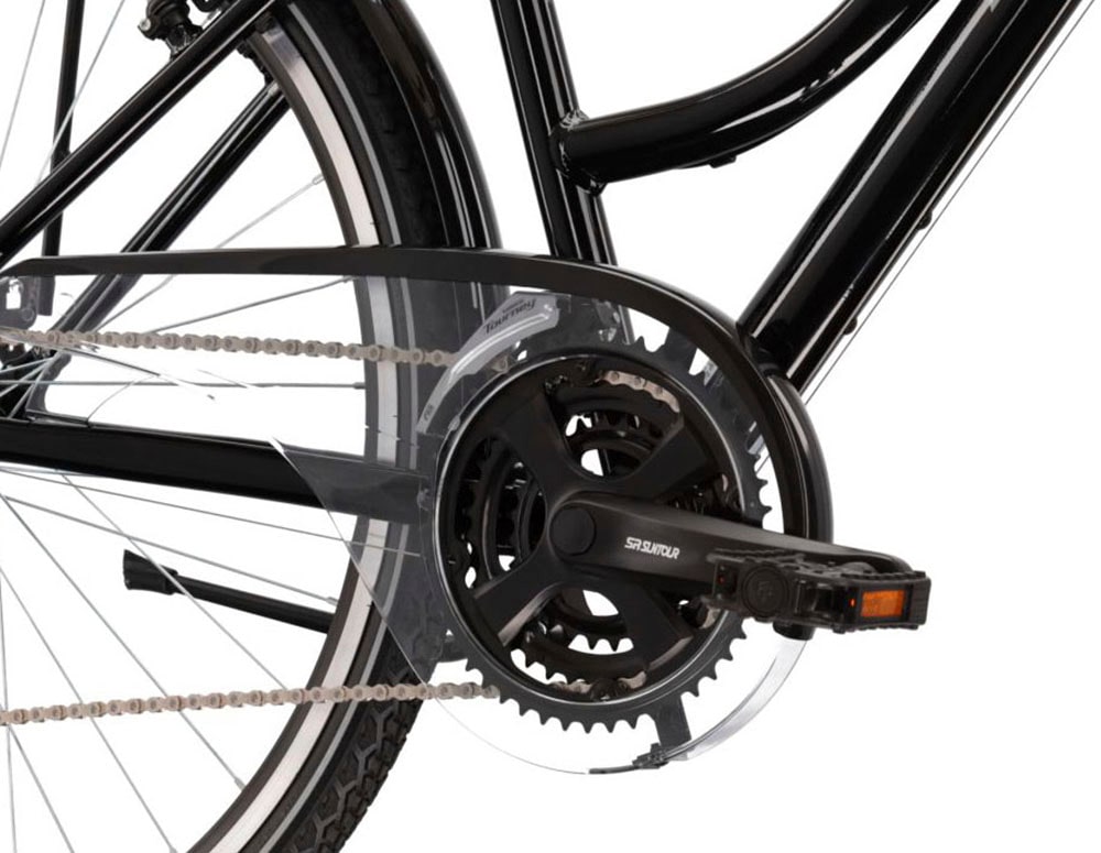 Kross Trekkingrad »KROSS Trekkingrad Trans 1.0 28" schwarz«, 21 Gang, Shimano, ALTUS M310 Schaltwerk, Kettenschaltung