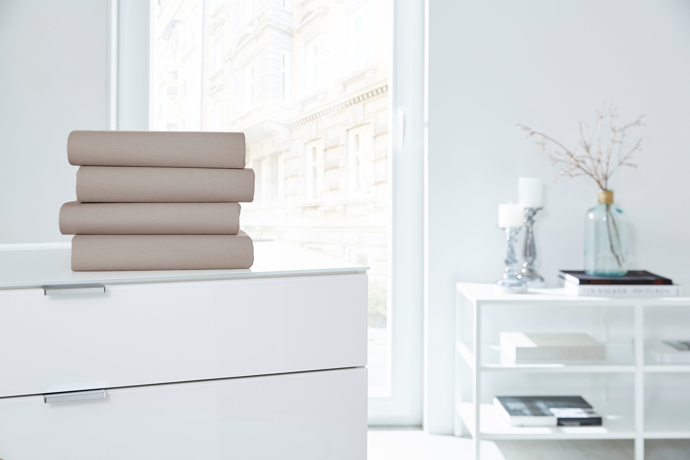 Primera Spannbettlaken "Elasthan-Feinjersey" PREMIUM, aus 95% gekämmter Bau günstig online kaufen