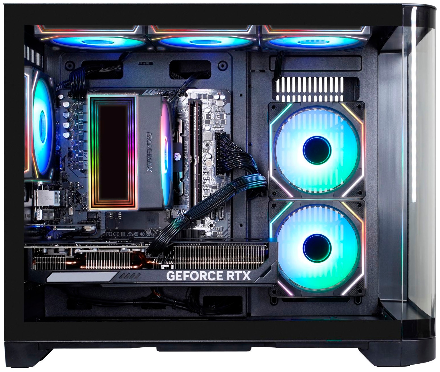 GAMEMAX Gaming-PC-Komplettsystem »MegaDeal HYPE-M BK 2859 AMD Ryzen 7 5700X 16GB 1TB SSD RTX 5060« 27 ″ AMD Ryzen 7 GeForce RTX 5060 16 GB RAM 1.000 GB SSD Windows 11 + MSI PRO MP272L LCD-Monitor, 68,6cm (27")
