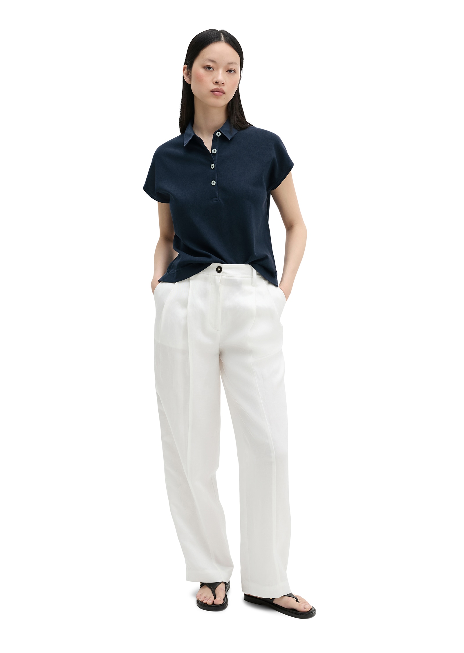 Marc O'Polo Poloshirt loose aus weichem Single Jersey