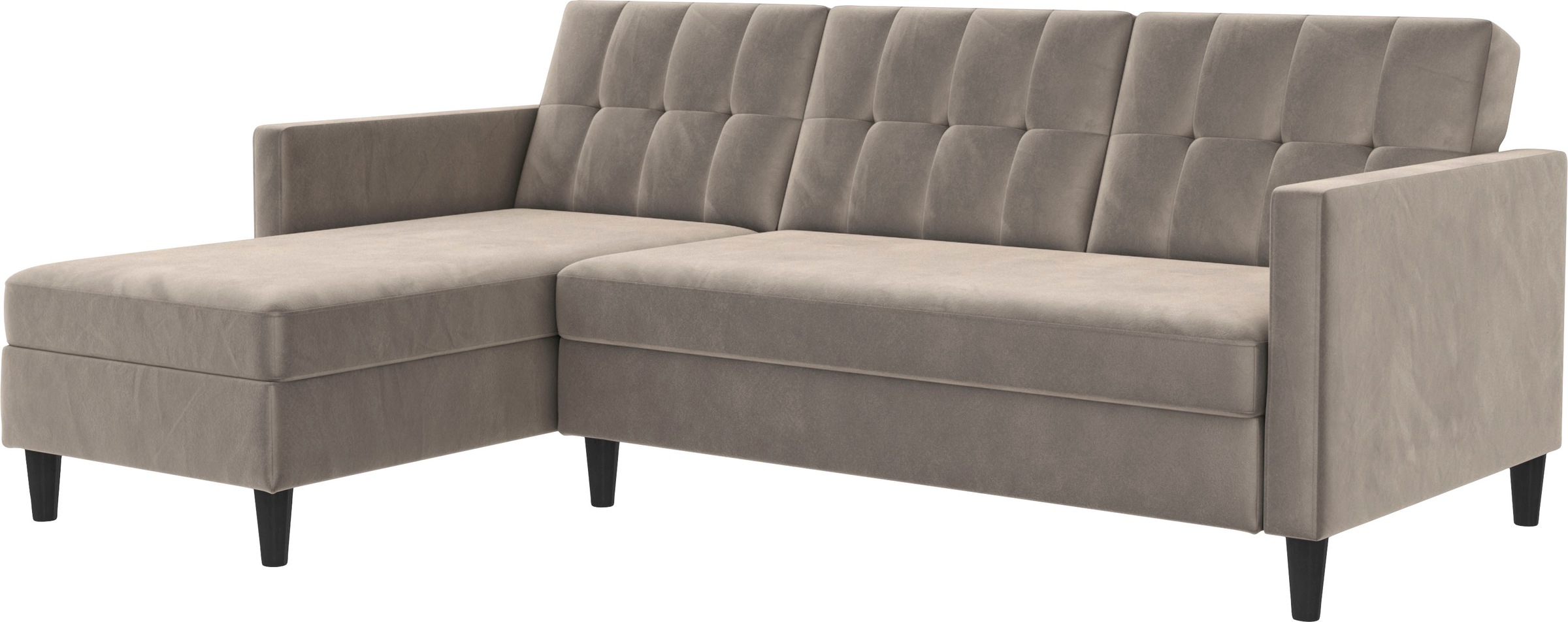 Dorel Home Ecksofa »Hartford II« mit Bettfunktion und Stauraum, Recamiere b günstig online kaufen