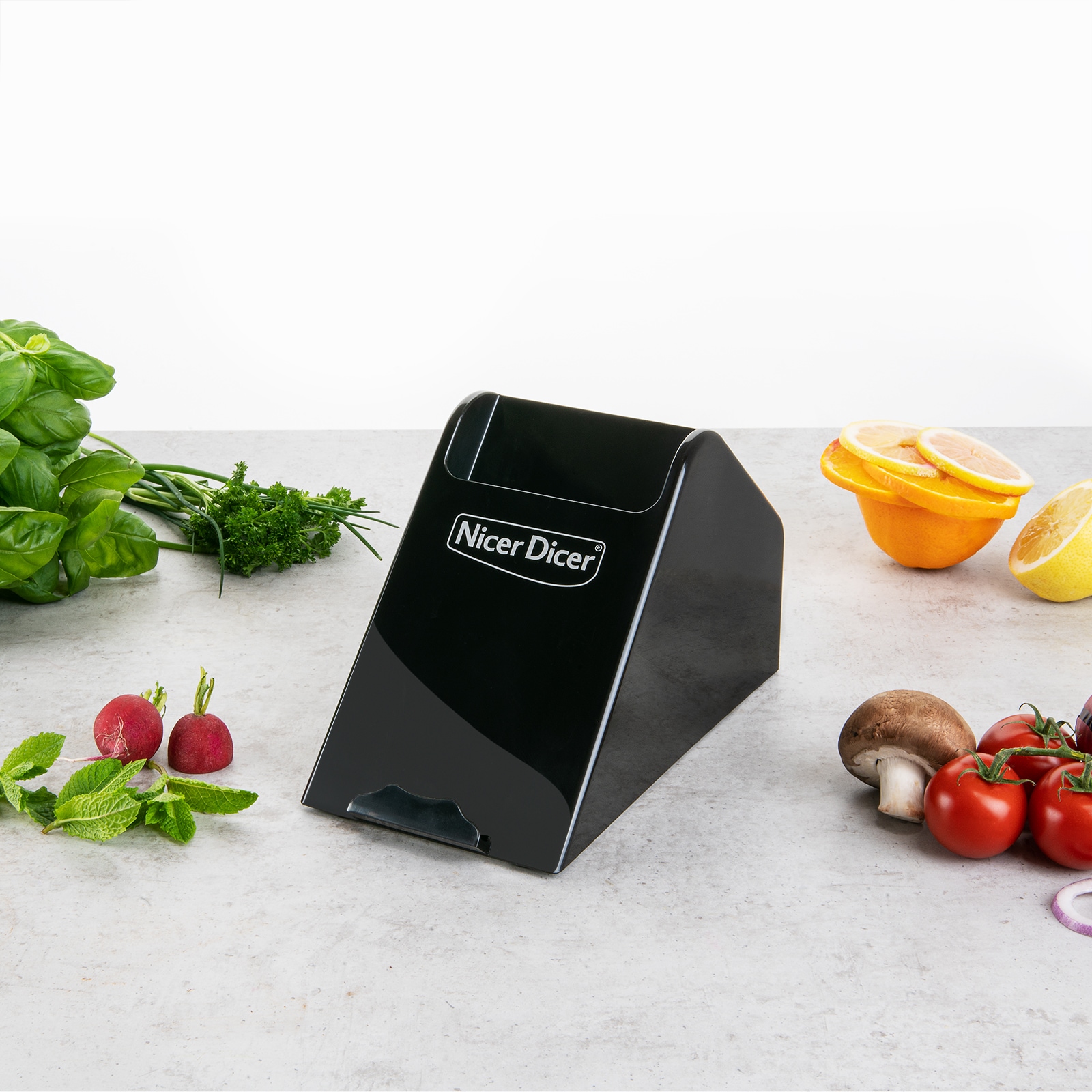 Genius Zubehöraufbewahrungsständer »Nicer Dicer Speed«, zum platzsparenden Verstauen des Nicer Dicer Speed inkl. Zubehör