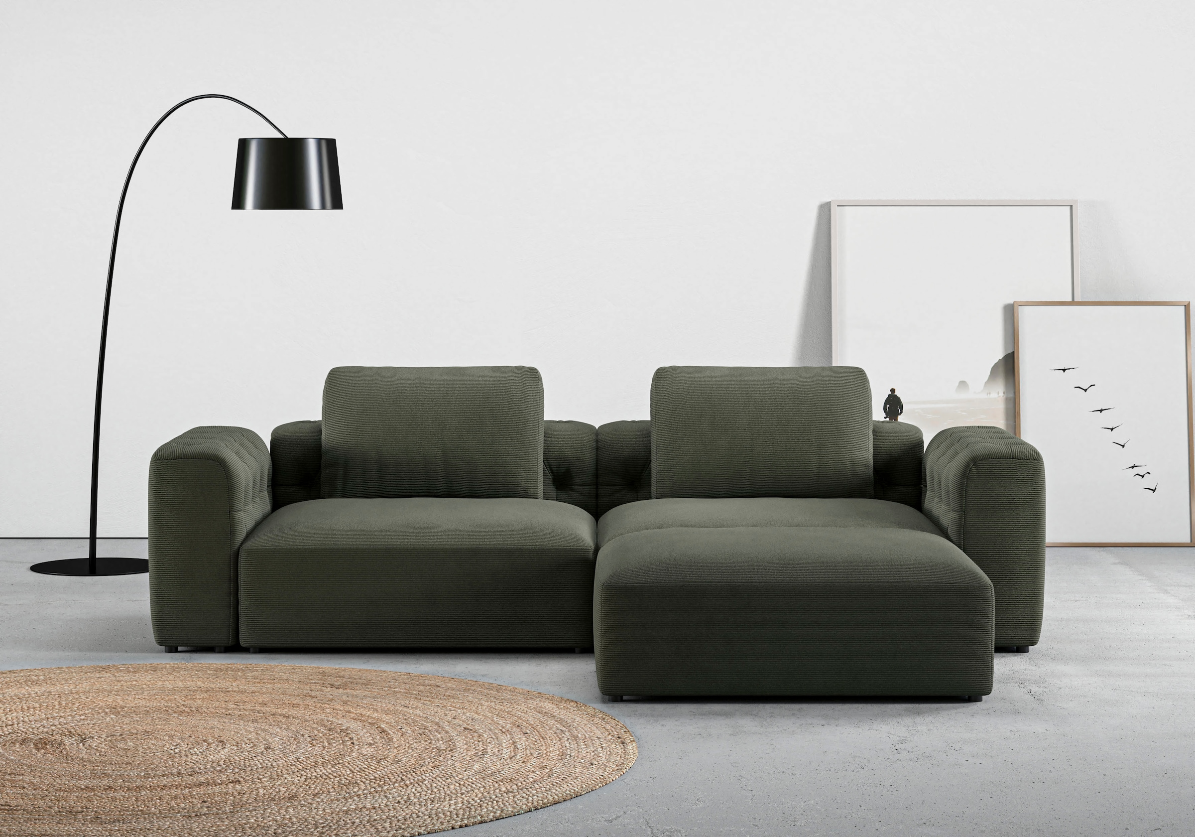 RAUM.ID Ecksofa »Cushid L-Form«, Modulset, bestehend aus 3 Teilen günstig online kaufen