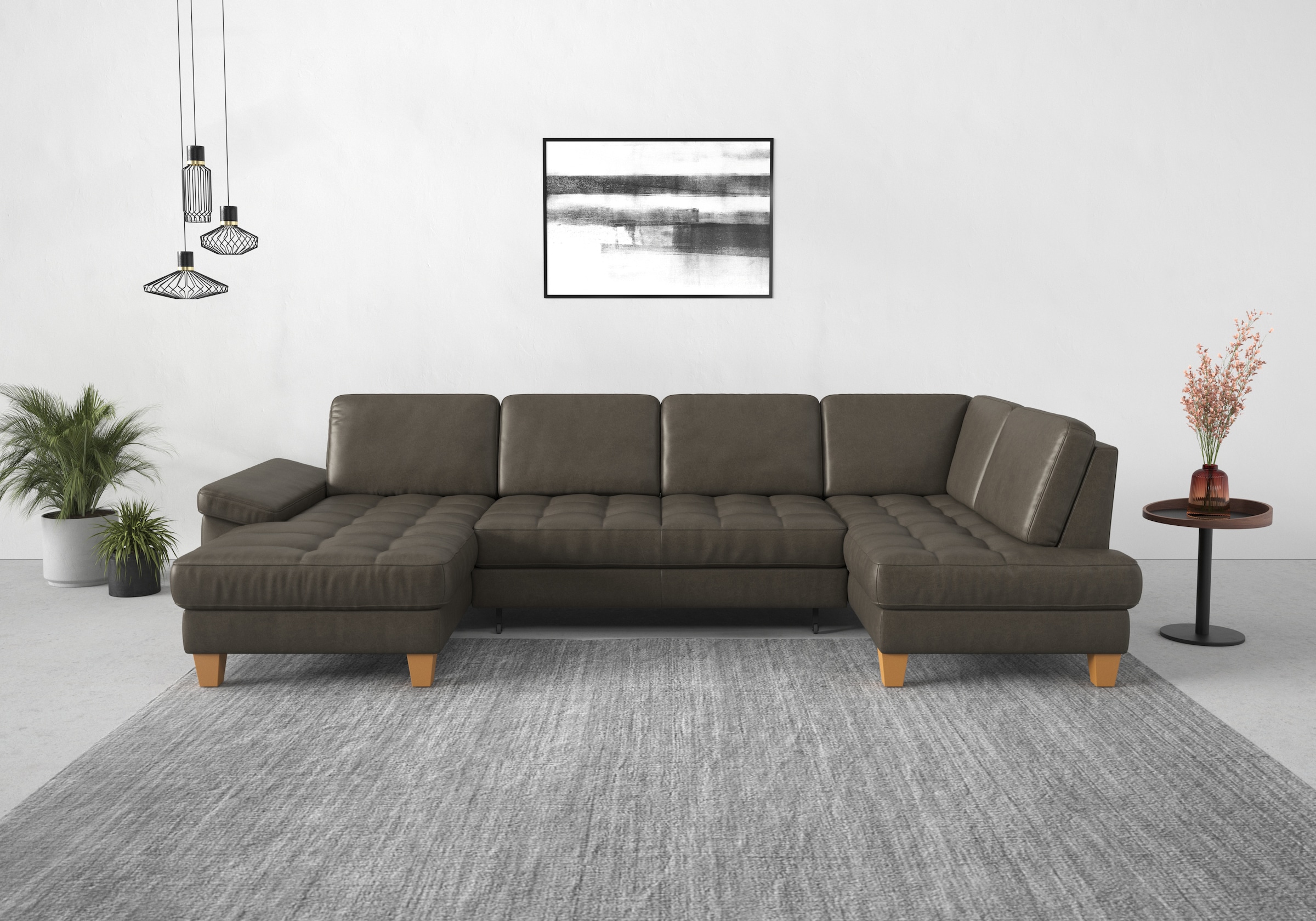 sit&more Wohnlandschaft »Westham U-Form«, wahlweise mit Bettfunktion, Bettkasten, Sitztiefenverstellung