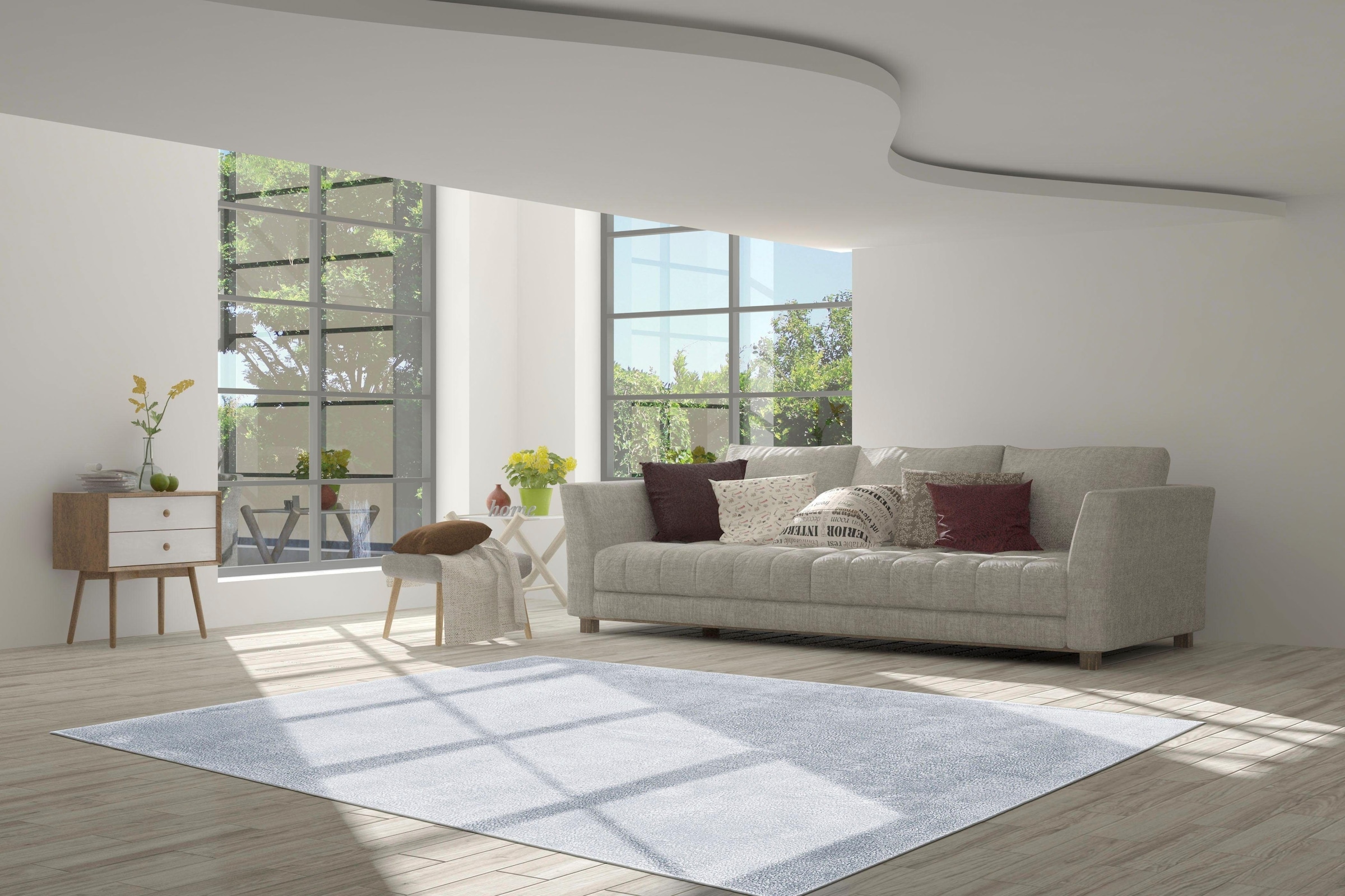 calo-deluxe Hochflor-Teppich »Vossi 111«, rechteckig, 40 mm Höhe, besonders weich durch Microfaser, Wohnzimmer