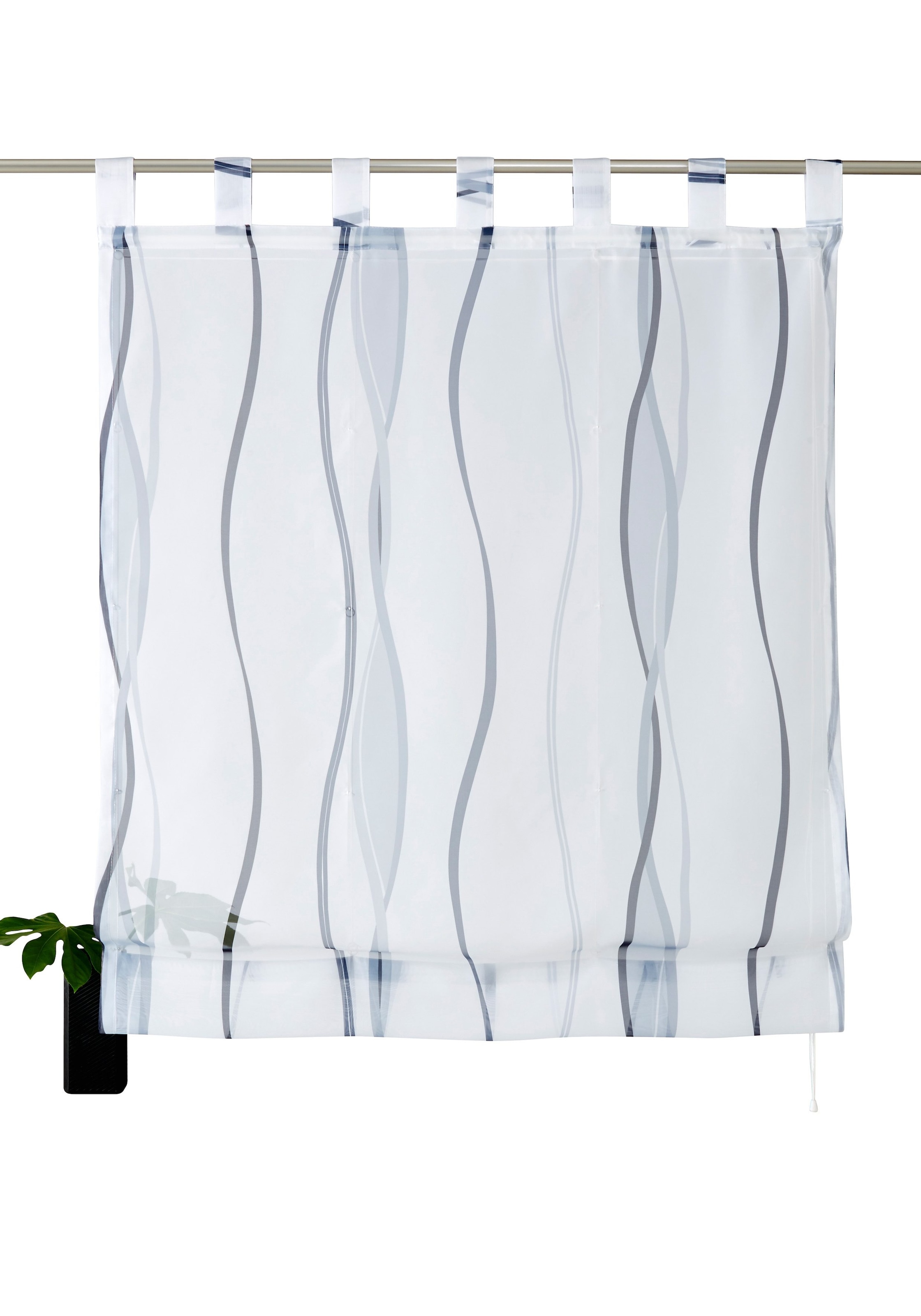 my home Raffrollo »Dimona«, mit Schlaufen, Transparent, Voile, Polyester  bequem und schnell bestellen