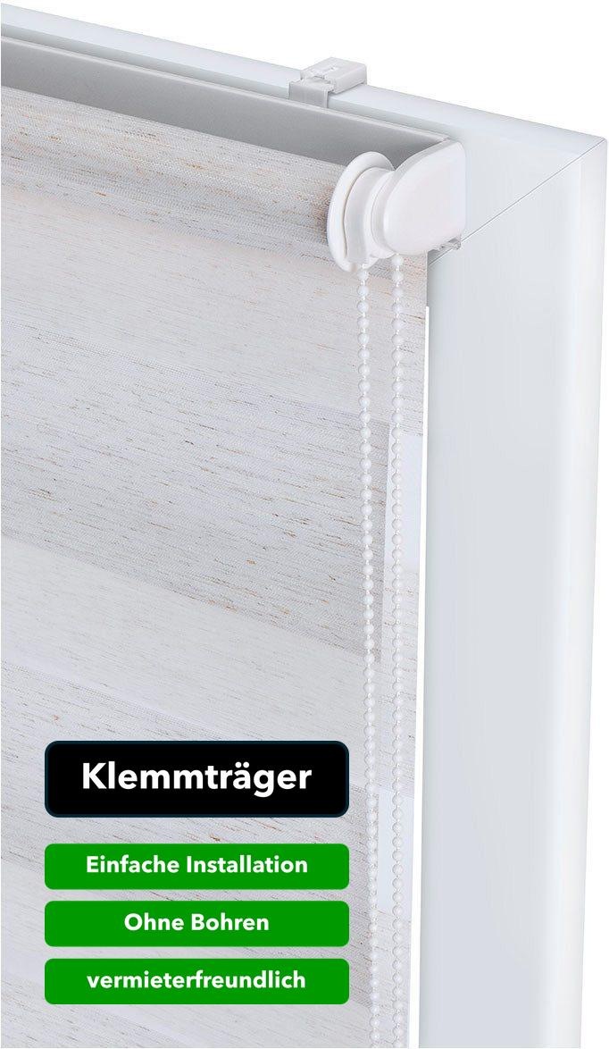 Home affaire Doppelrollo »SORANA«, Lichtschutz, Sichtschutz-Blendschutz, ohne Bohren, freihängend, Rollo in angesagter Optik NEUHEIT!