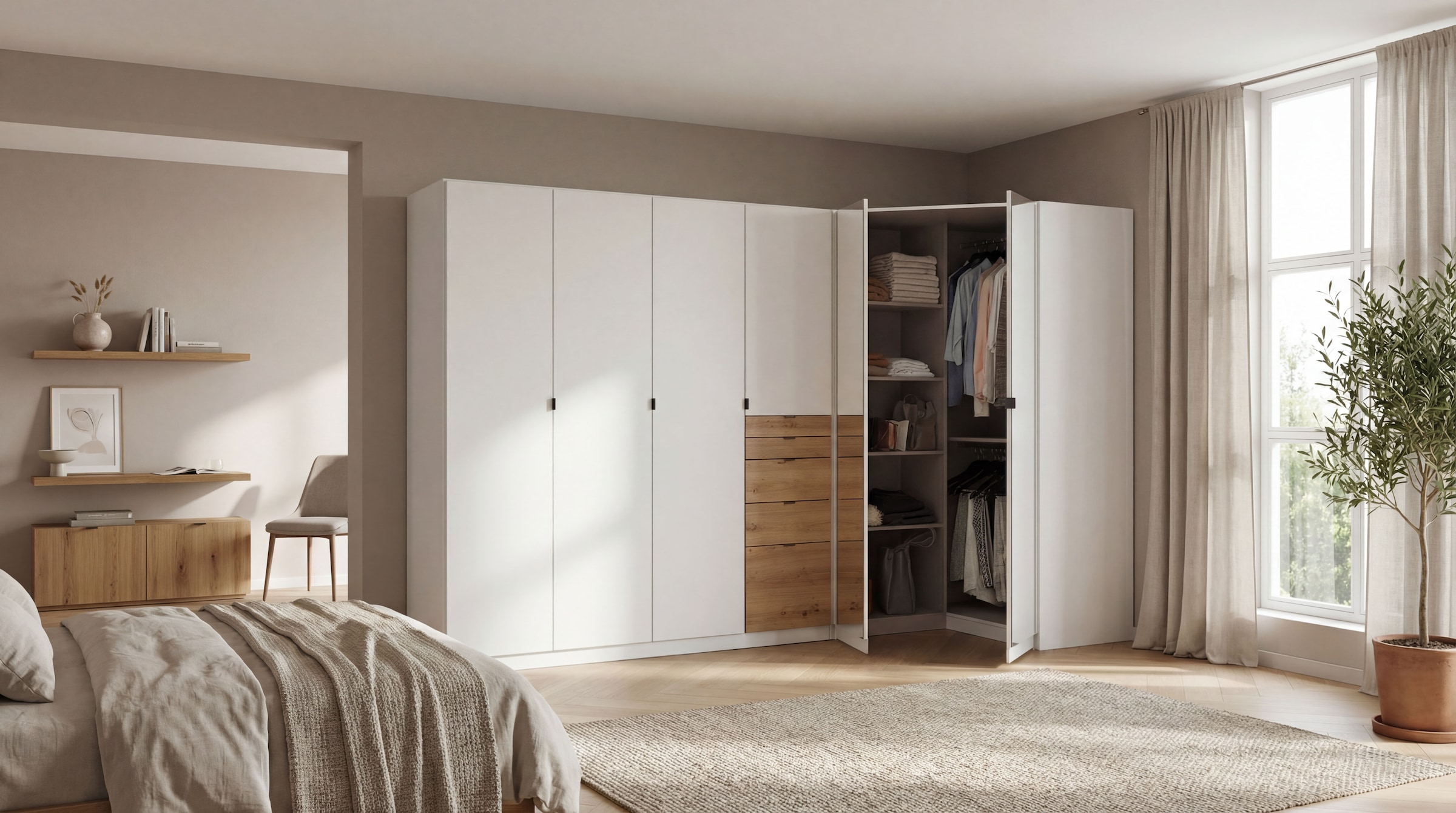 rauch Schrank-Set »Kleiderschrank Schrank Garderobe Wäscheschrank Ankleide ONTARIO« Set, Größe 298x208 cm, 