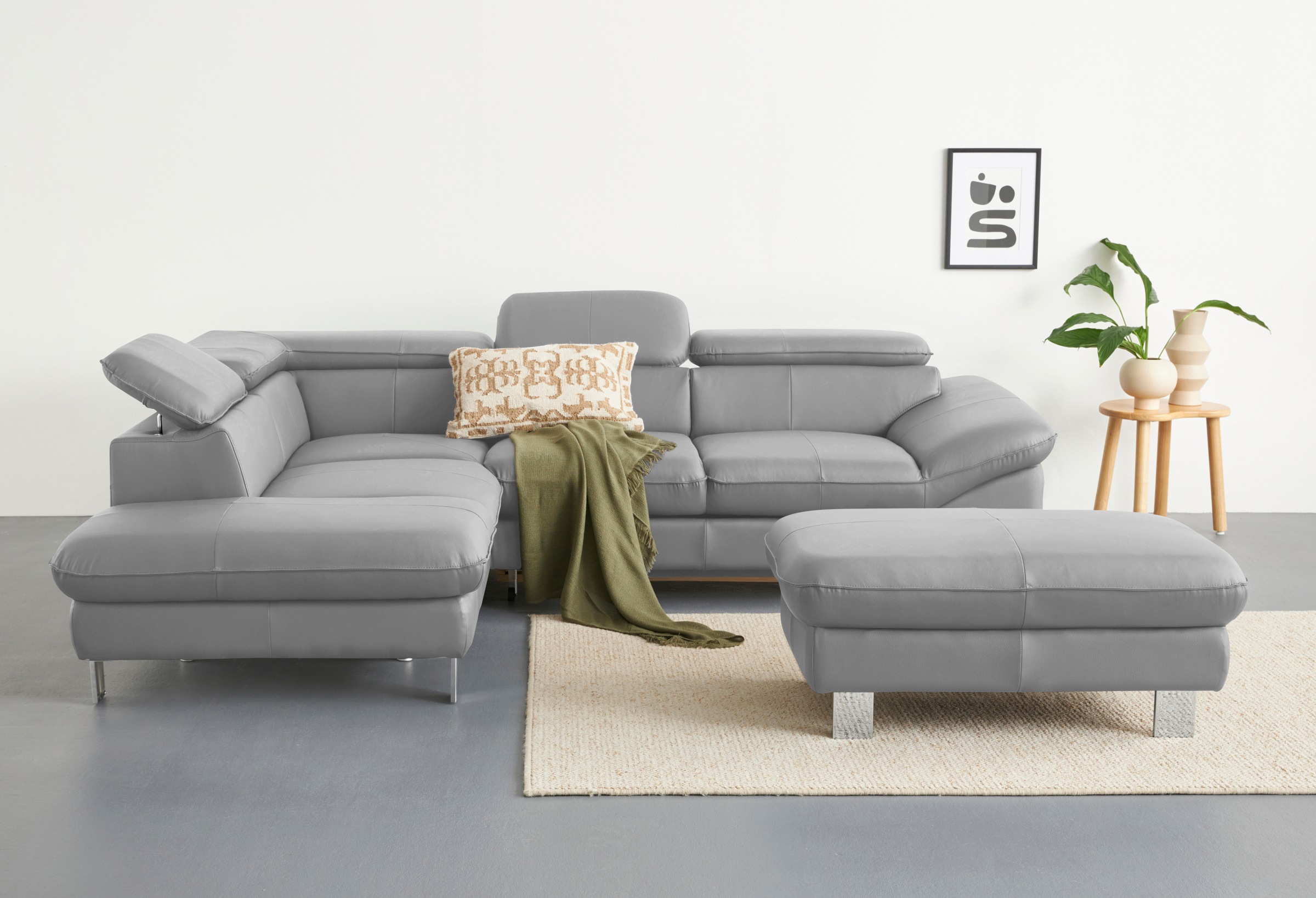 COTTA Ecksofa »Driver L-Form«, mit Kopfteilverstellung, wahlweise mit Bettfunktion & Bettkasten