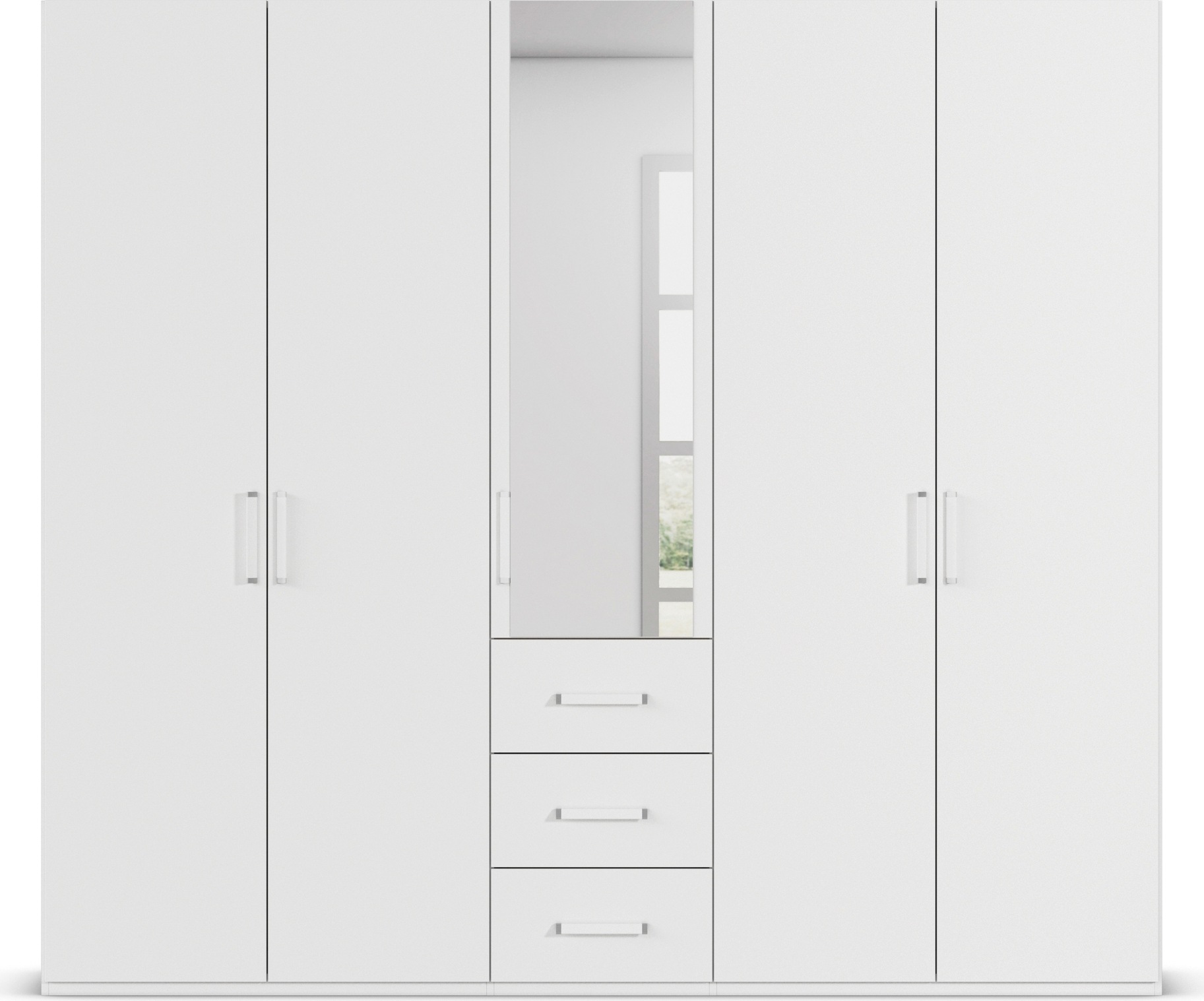 rauch Drehtürenschrank »Kleiderschrank Schrank Garderobe Schlafzimmerschrank EVELYN«, (in 2 Höhen 197 oder 210 cm erhältlich), in elegantem Stil mit Schubladen 3 Breiten und 2 Höhen MADE IN GERMANY
