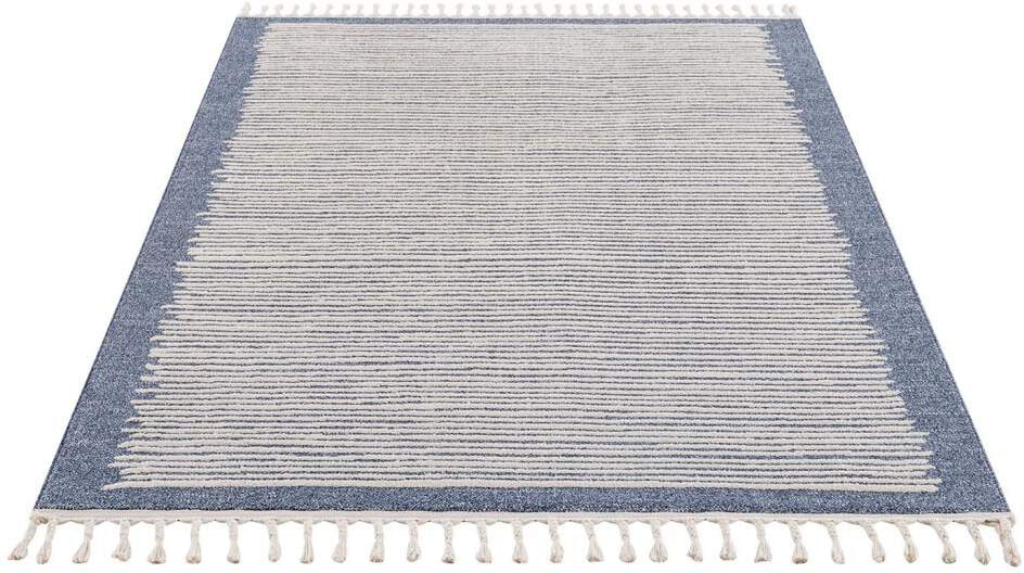 Carpet City Teppich »Art 2231«, rechteckig, 7 mm Höhe, Läufer, Kurzflor, mit Kettfäden, Streifen-Muster