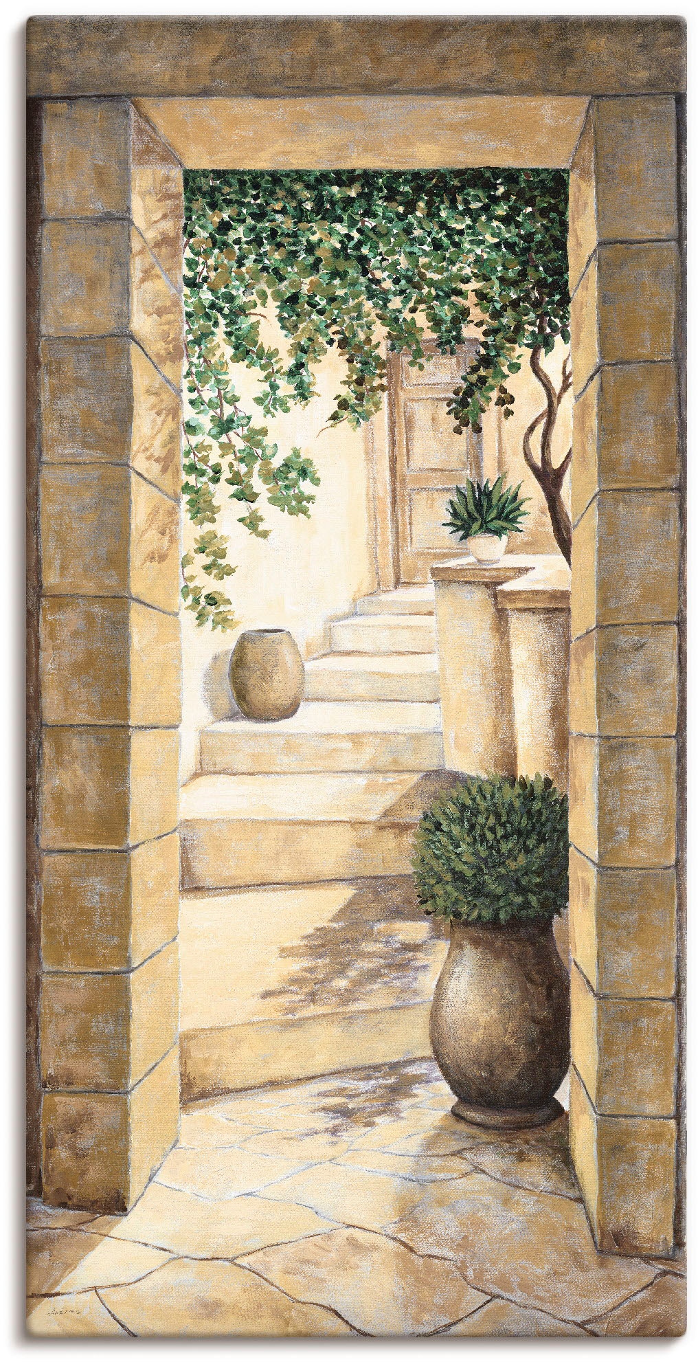 Artland Wandbild »Eingang - Fresco« Fenster & Türen 1 Stk. tlg. als Alubild günstig online kaufen