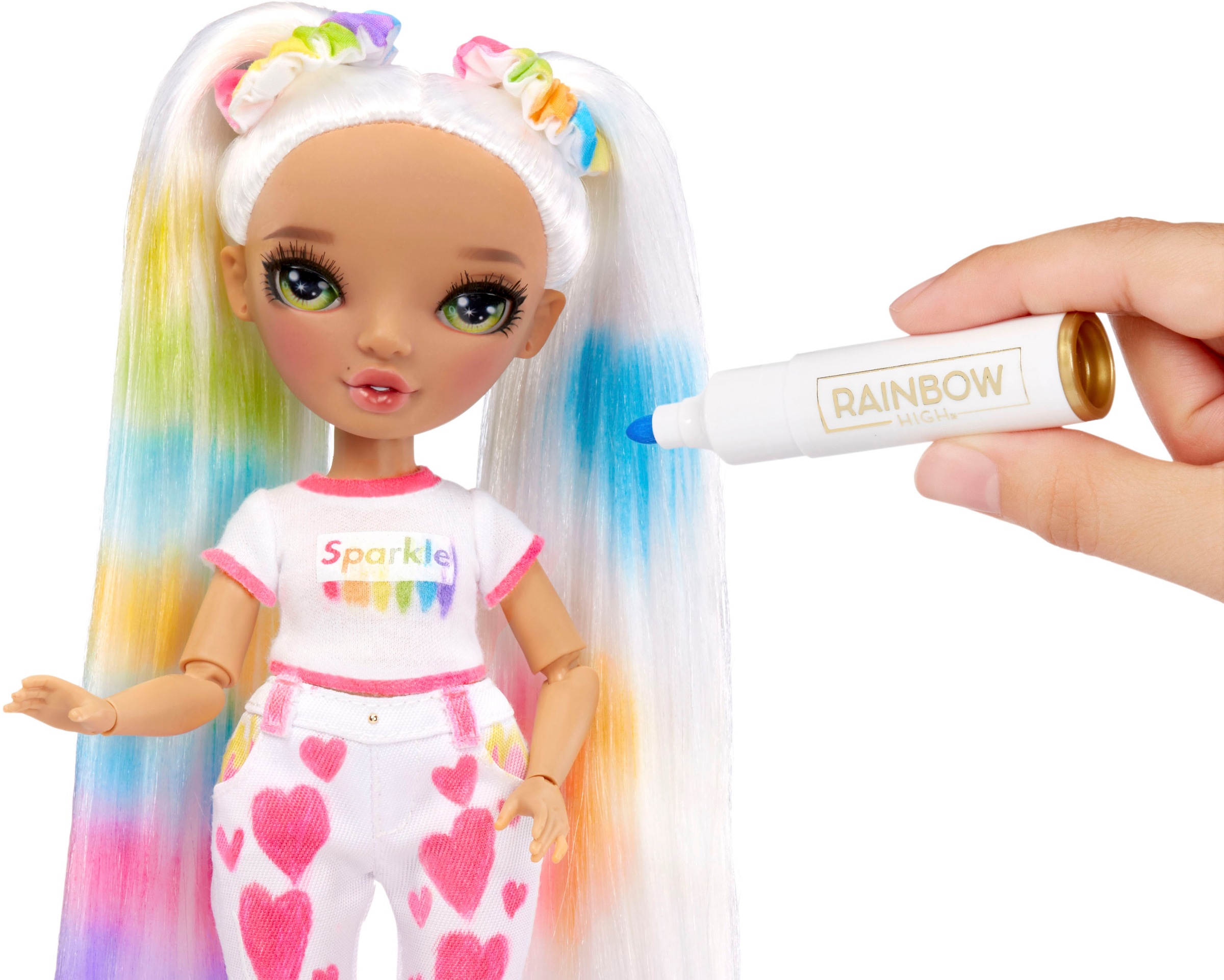 10. Bild von RAINBOW HIGH Anziehpuppe »Rainbow High Color & Create - Green Eyes«, zum selbst gestalten