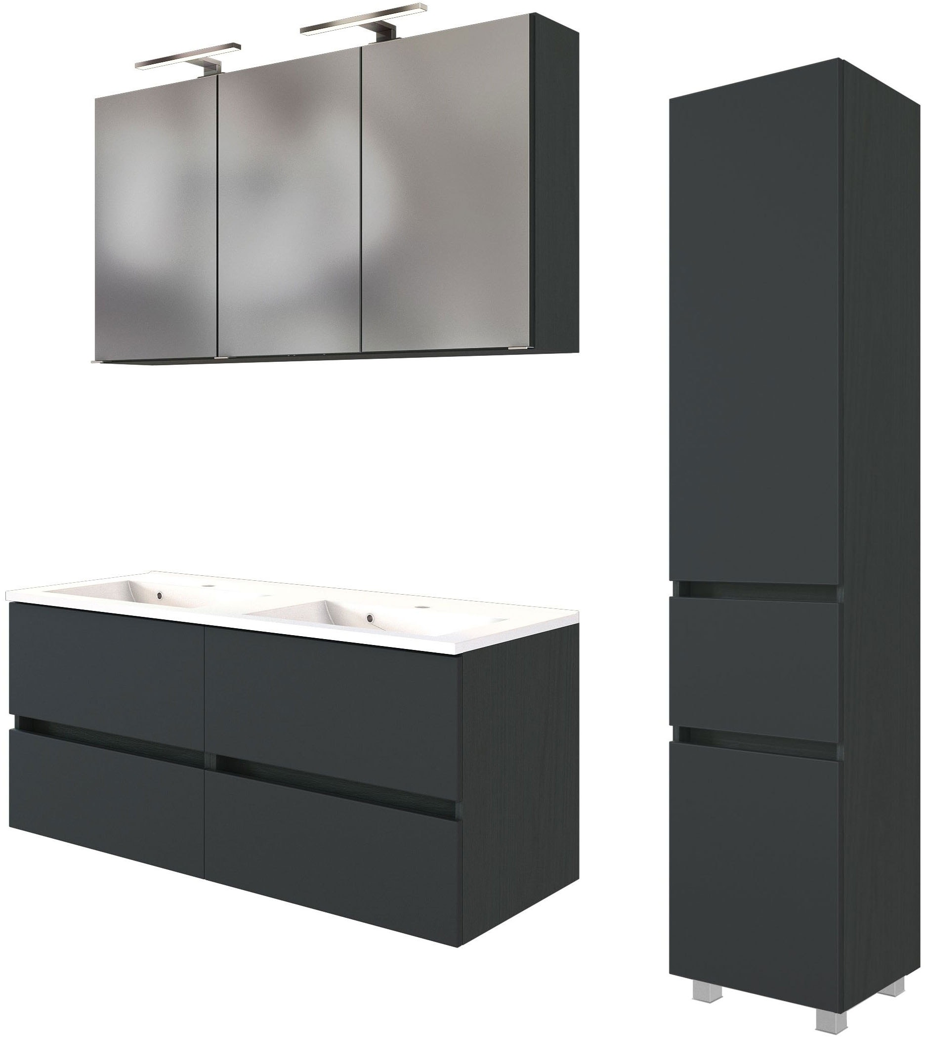 welltime Badmöbel-Set »Welltime Möbel Baabe Waschtisch-Set 3tlg. oder 5tlg. günstig online kaufen