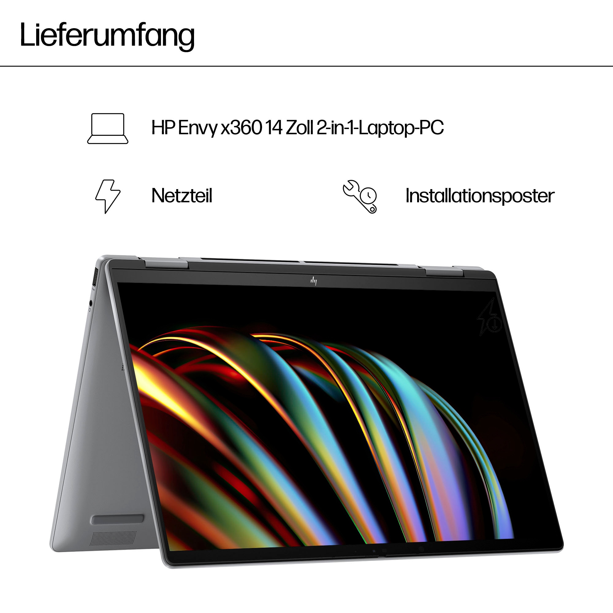 HP Convertible Notebook »Envy 14-fc0255ng«, 35,6 cm, / 14 Zoll, Intel, Core Ultra 5, Intel Graphics, 512 GB SSD