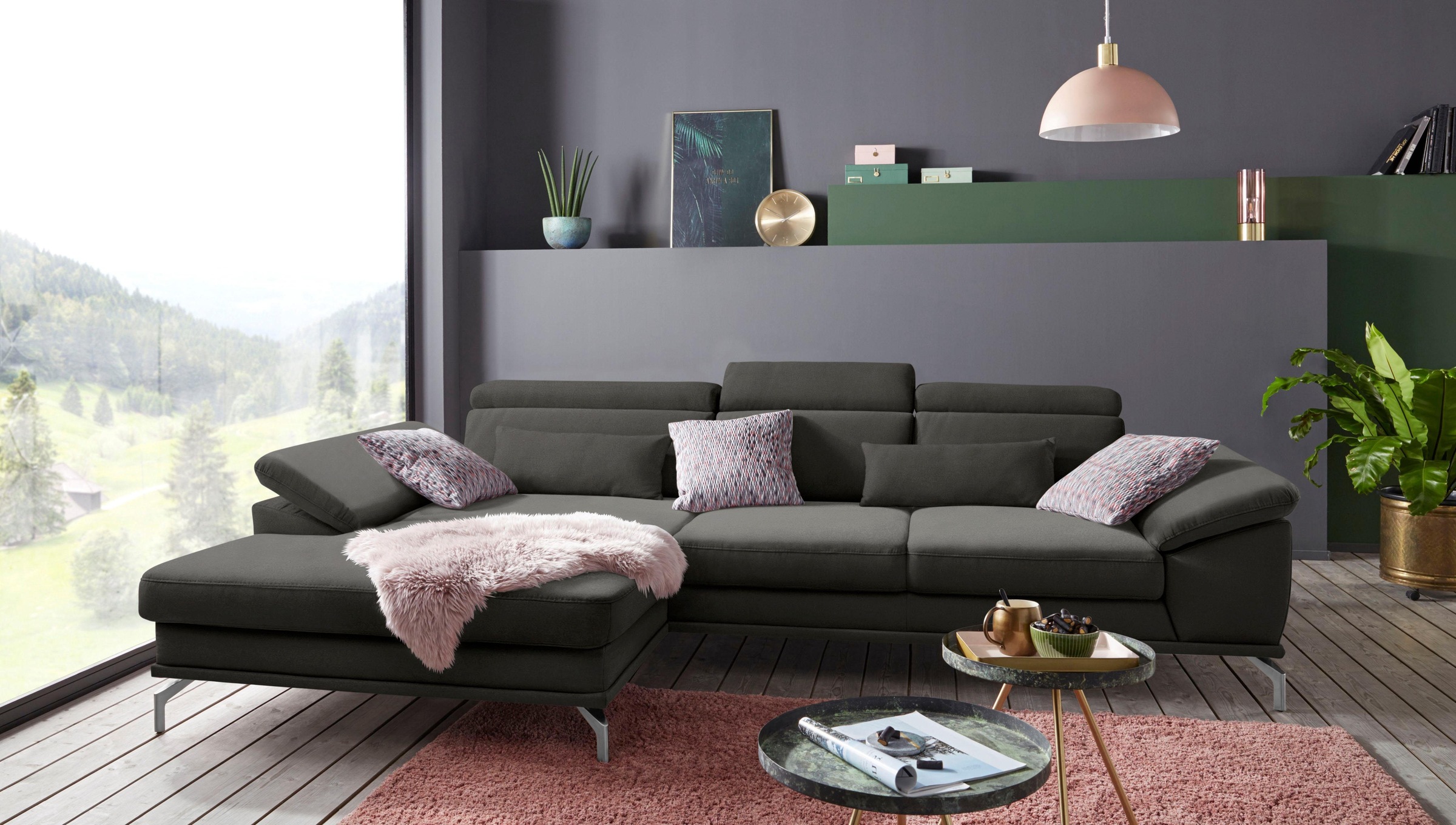 sit&more Ecksofa »Scorpio L-Form«, inklusive Sitztiefenverstellung, wahlweise mit Kopfverstellung