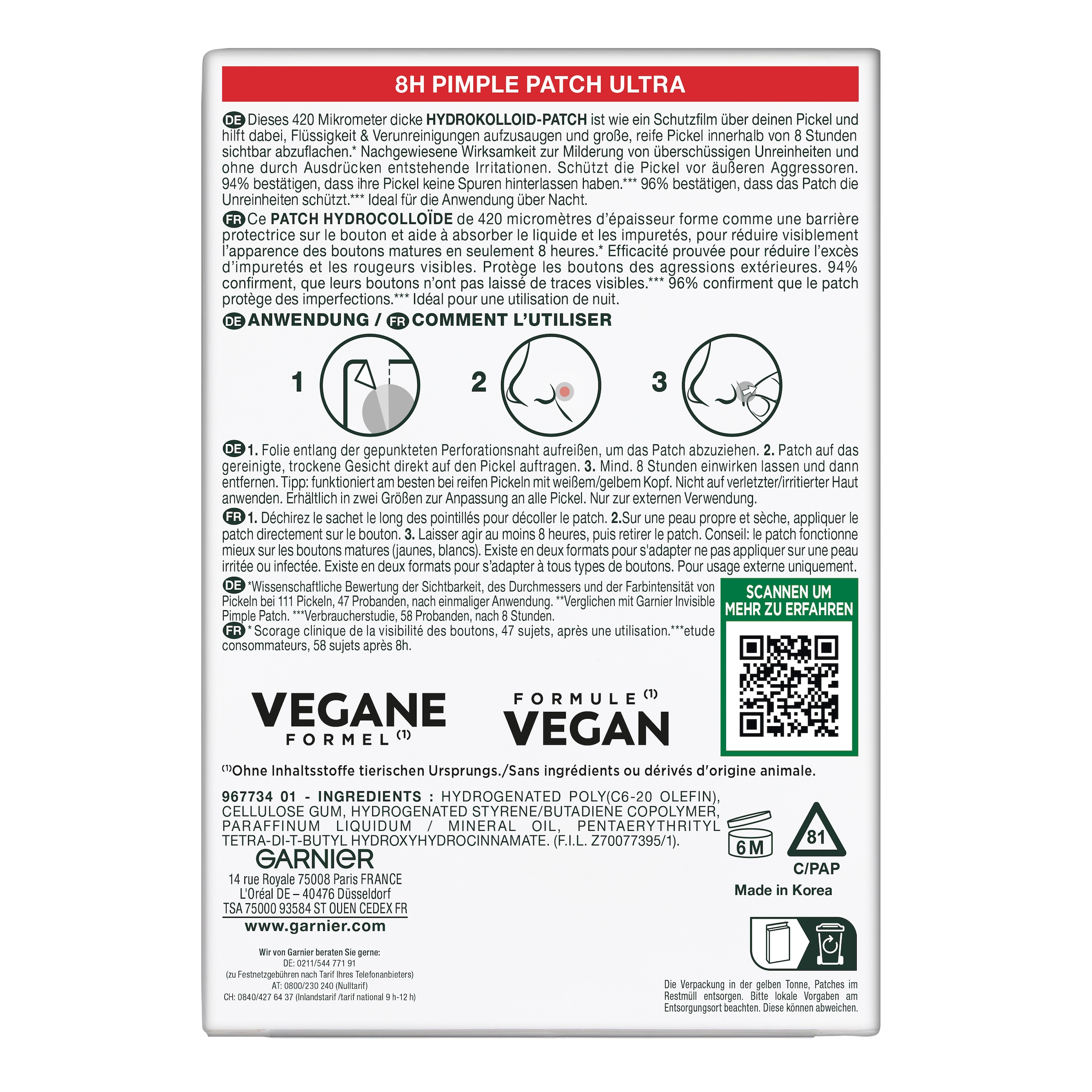 GARNIER Pickel-Tupfer »Garnier Pimple Patch Ultra«